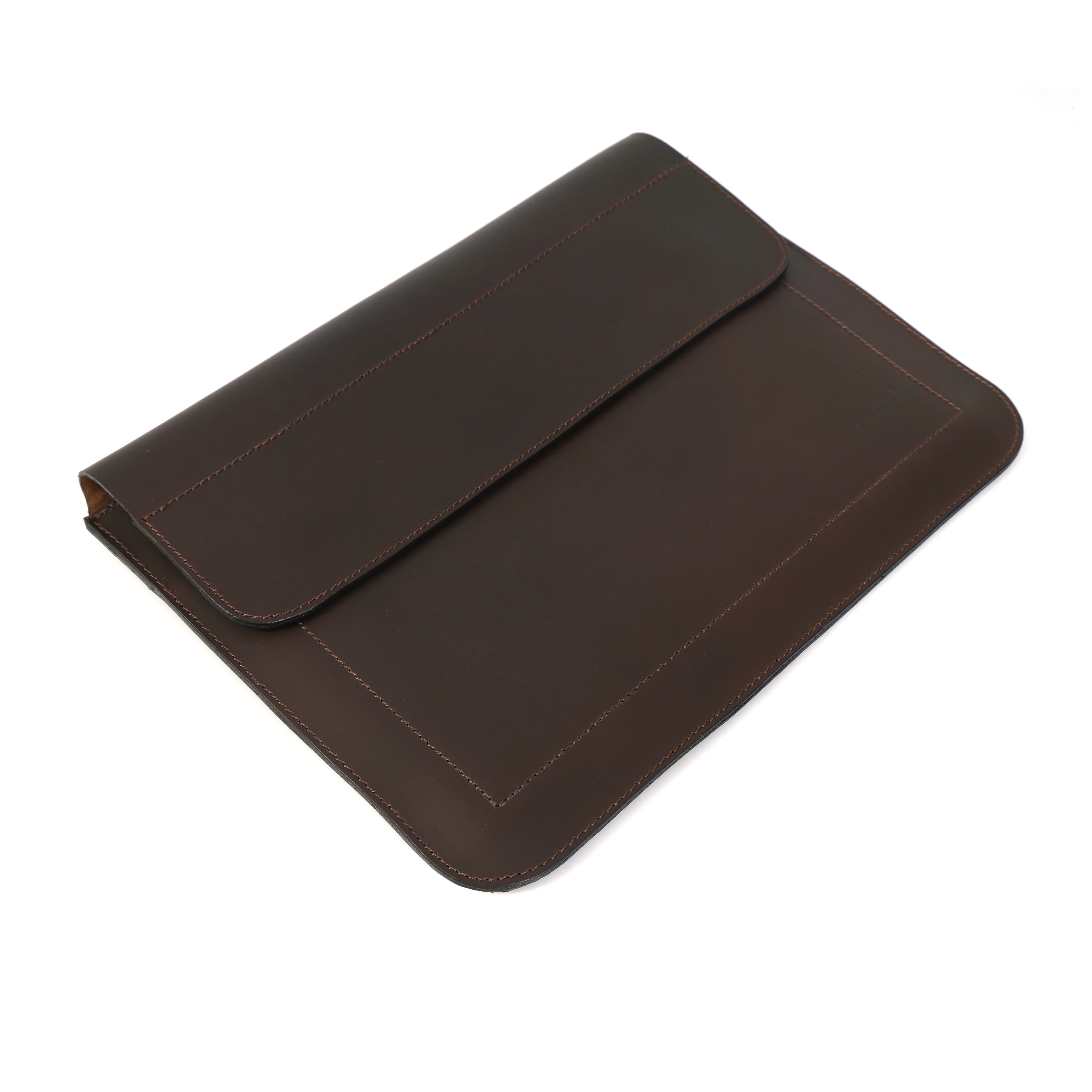 Premium Genuine Leather iPad Sleeve with Magnetic Flap Closure & Soft Suede Lining - Image 9
