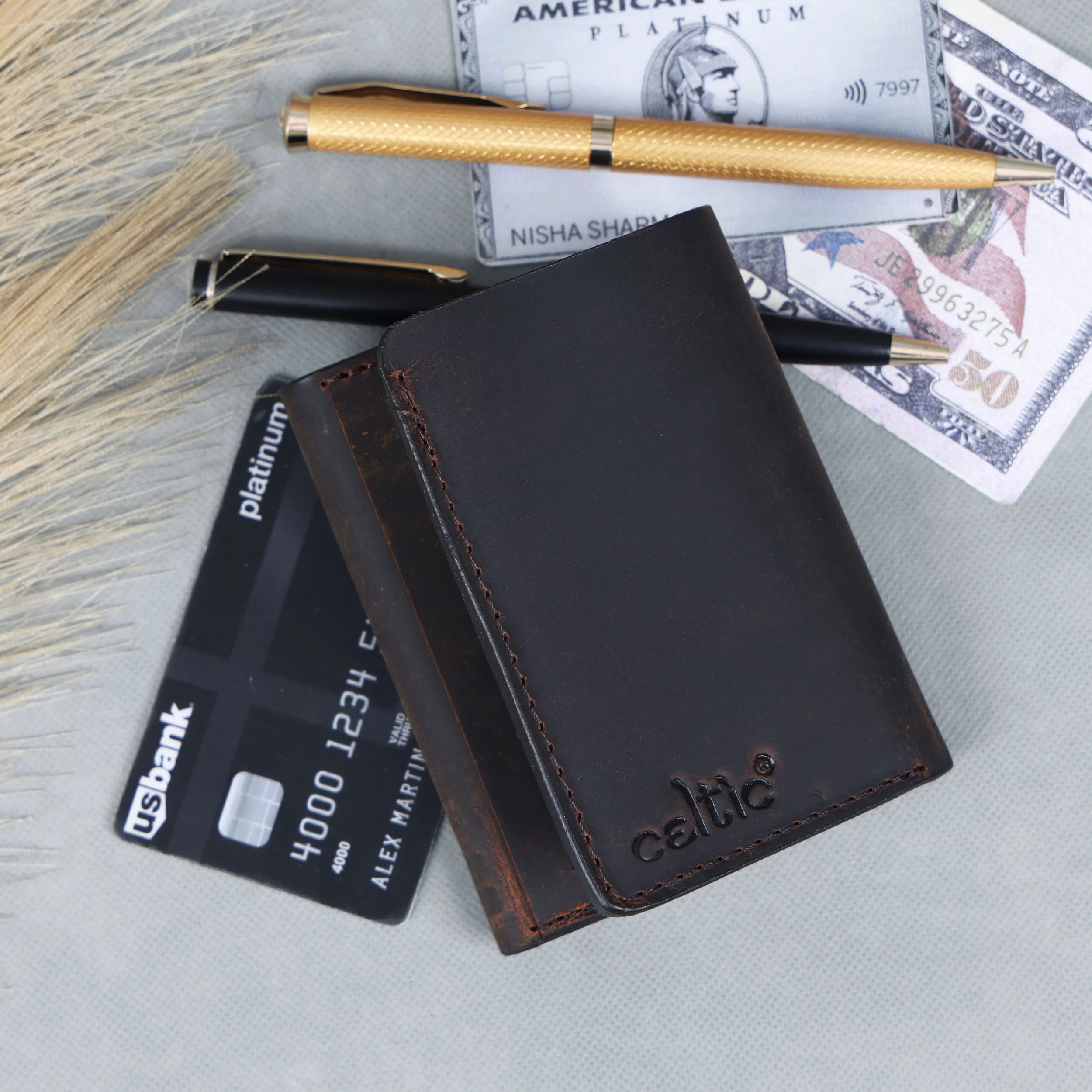 Premium Handcrafted Leather Wallet & Belt Combo Mens Luxury Gift Set - Image 5
