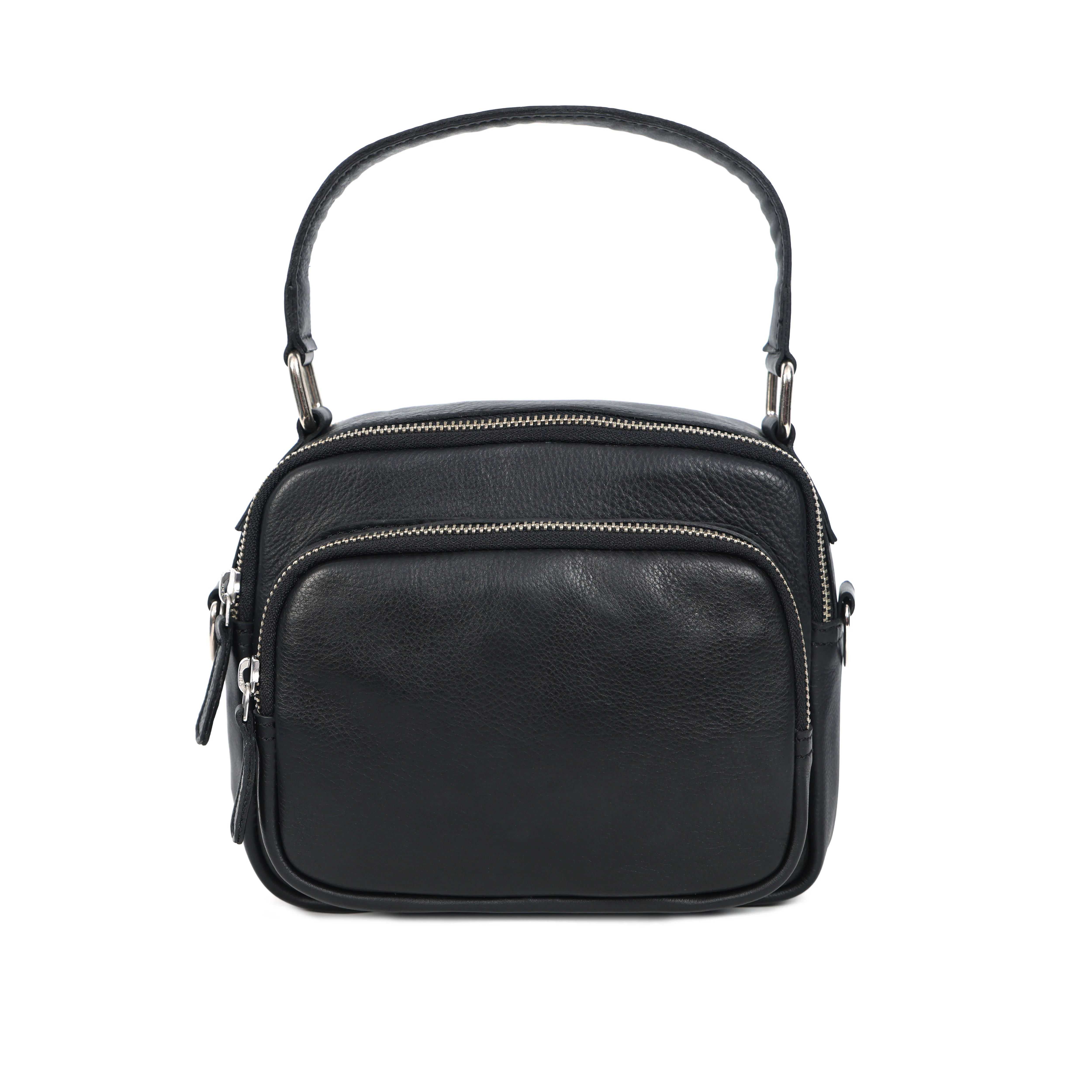 Premium Export Quality Genuine Leather Crossbody Bag with Dual Zip Pockets & Strap - Image 7