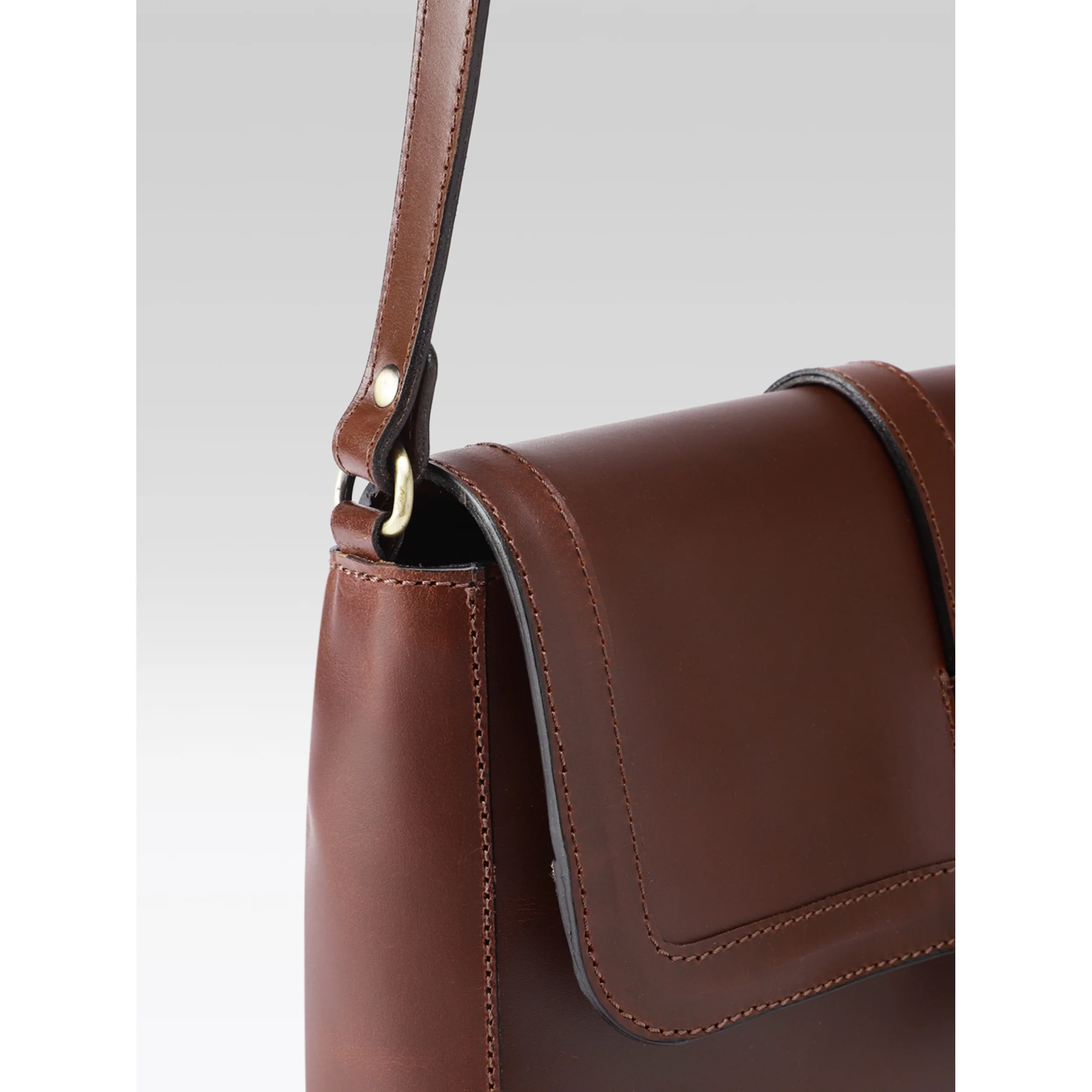 Premium Genuine Leather Sling Bag with Flap Closure, & Adjustable Strap - Image 17