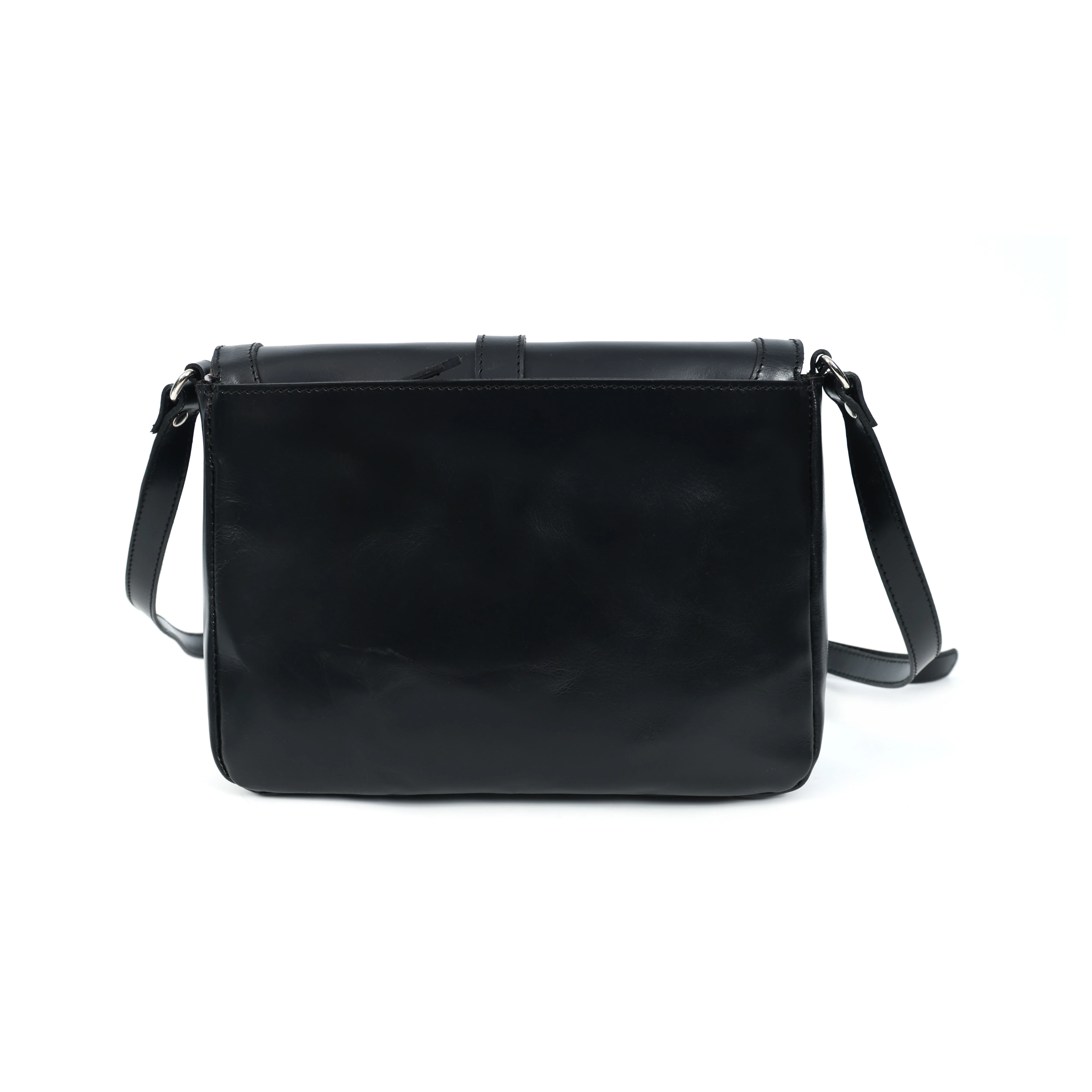 Premium Genuine Leather Sling Bag with Flap Closure, & Adjustable Strap - Image 9