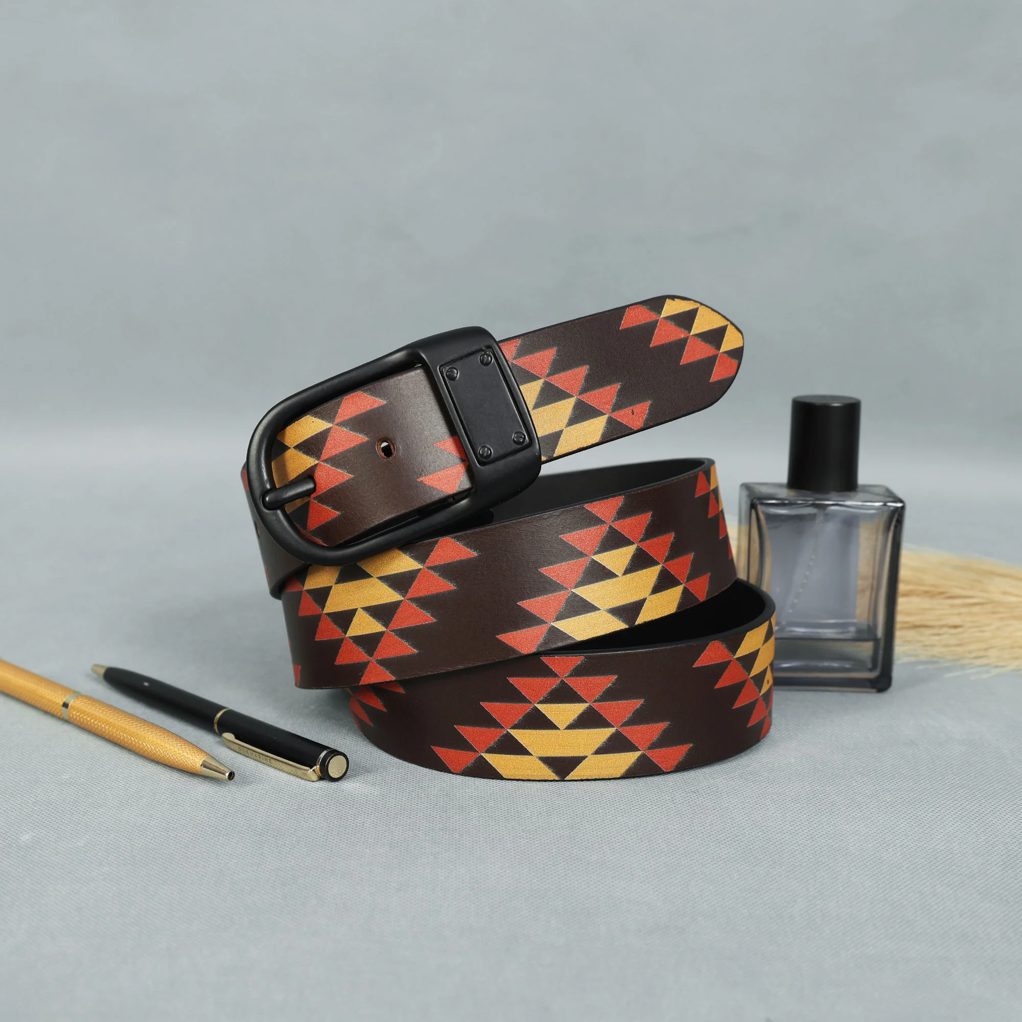 Premium Leather Style Combo | Braided Wallet & Printed Belt - Image 3