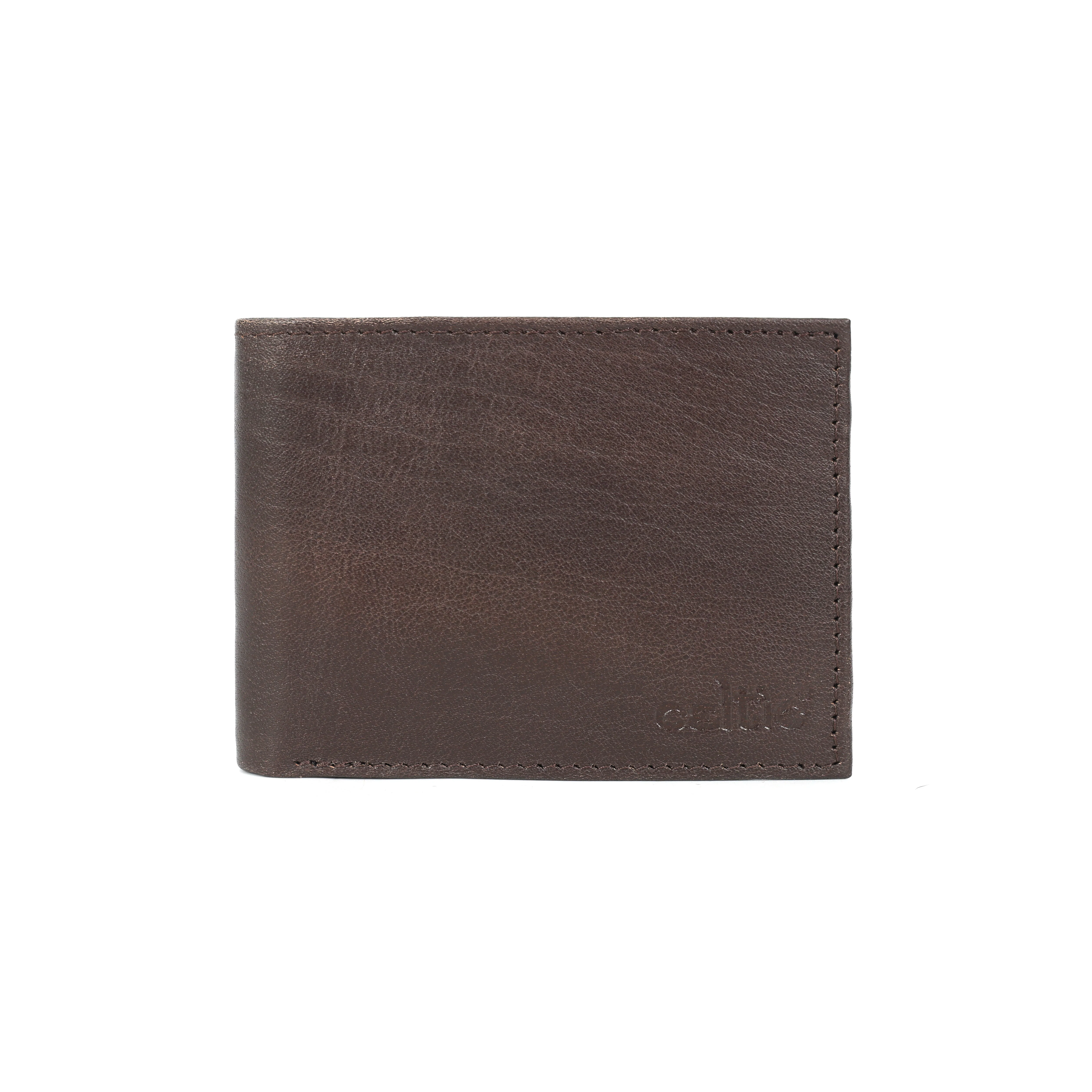 Premium Genuine Leather Bi-Fold Wallet with Flip ID Window - Image 3
