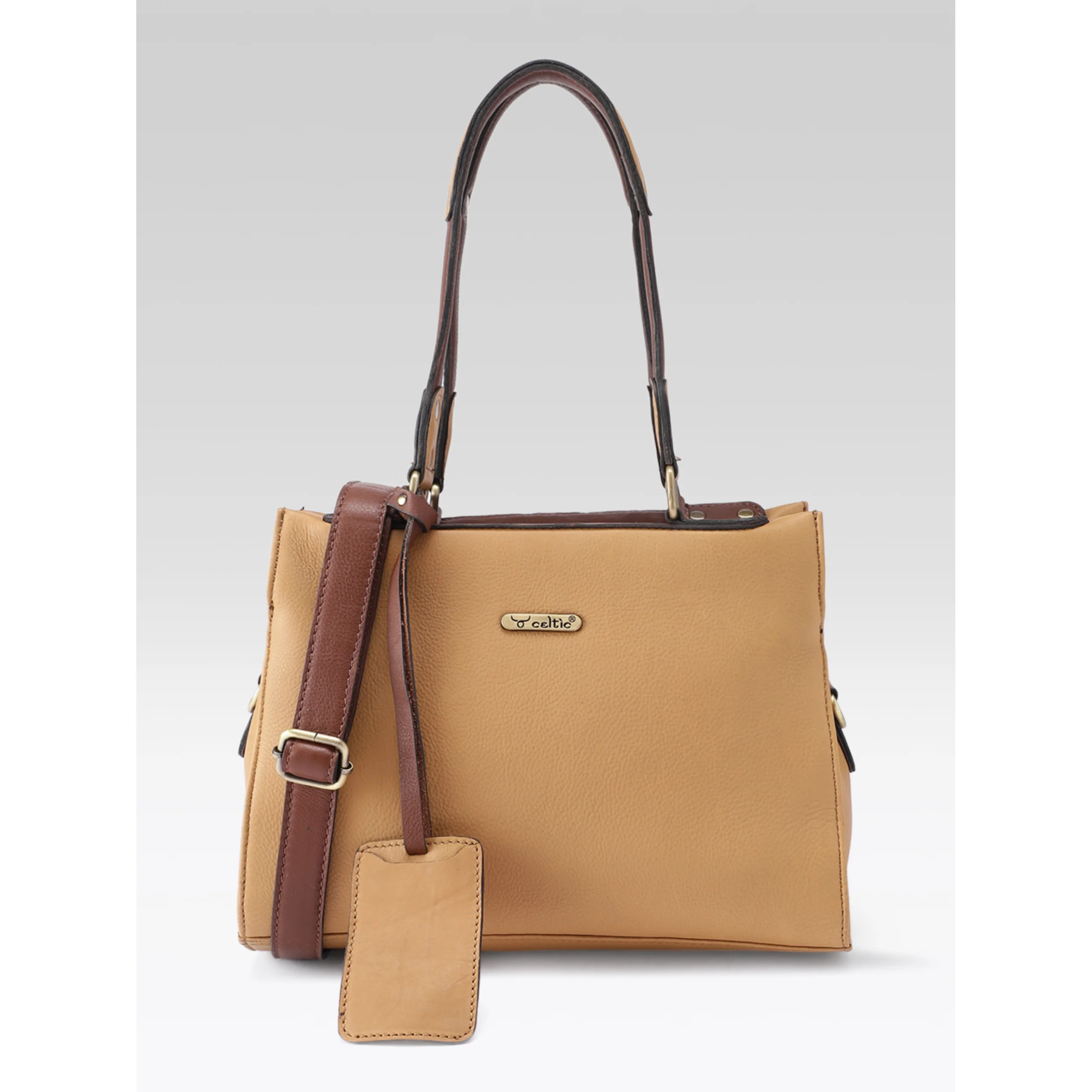 Premium Genuine Textured  leather Handbag with inner pockets - Image 2