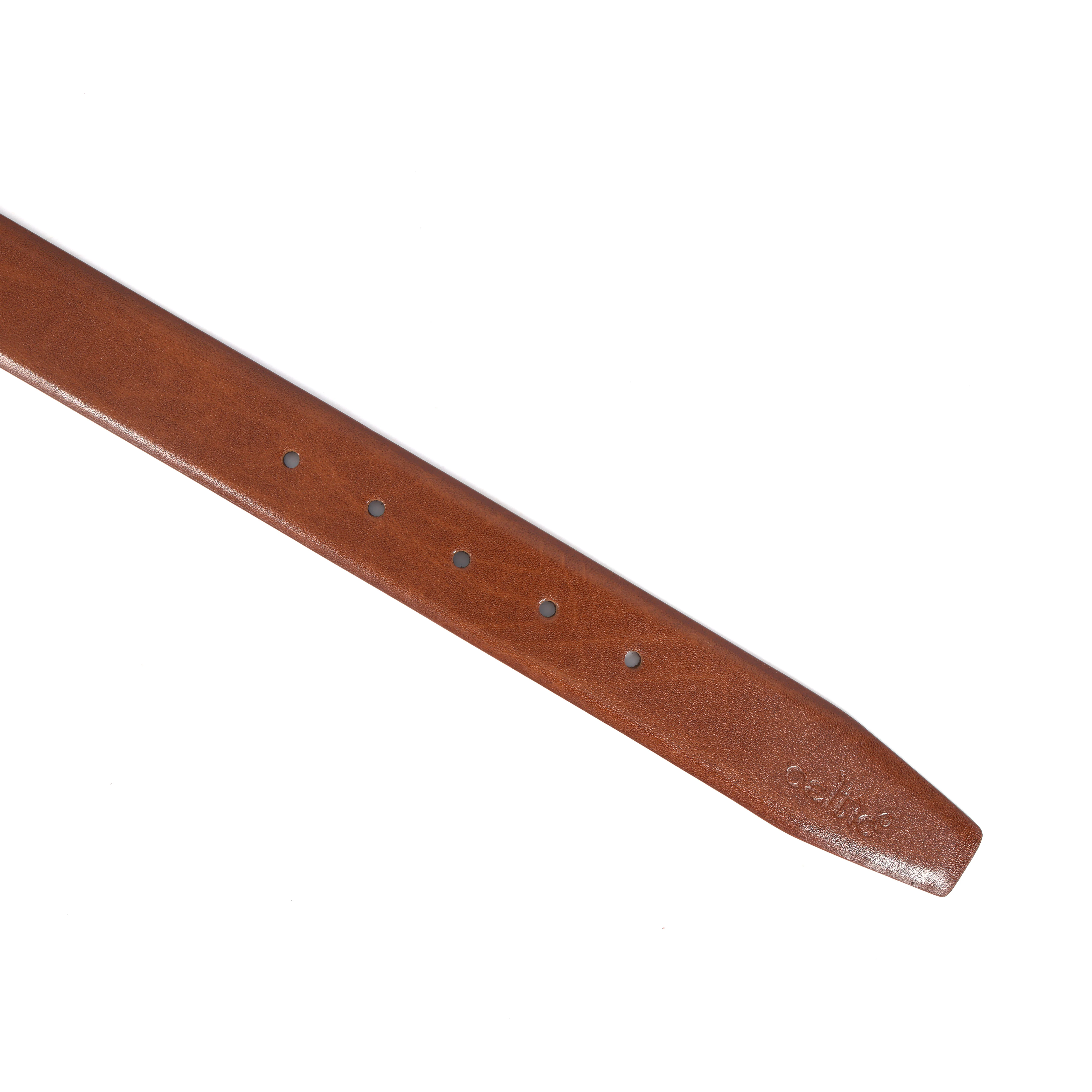 Unisex Genuine Leather Brown Waist Accessory Durable Metal Buckle Formal Casual Wear - Image 3