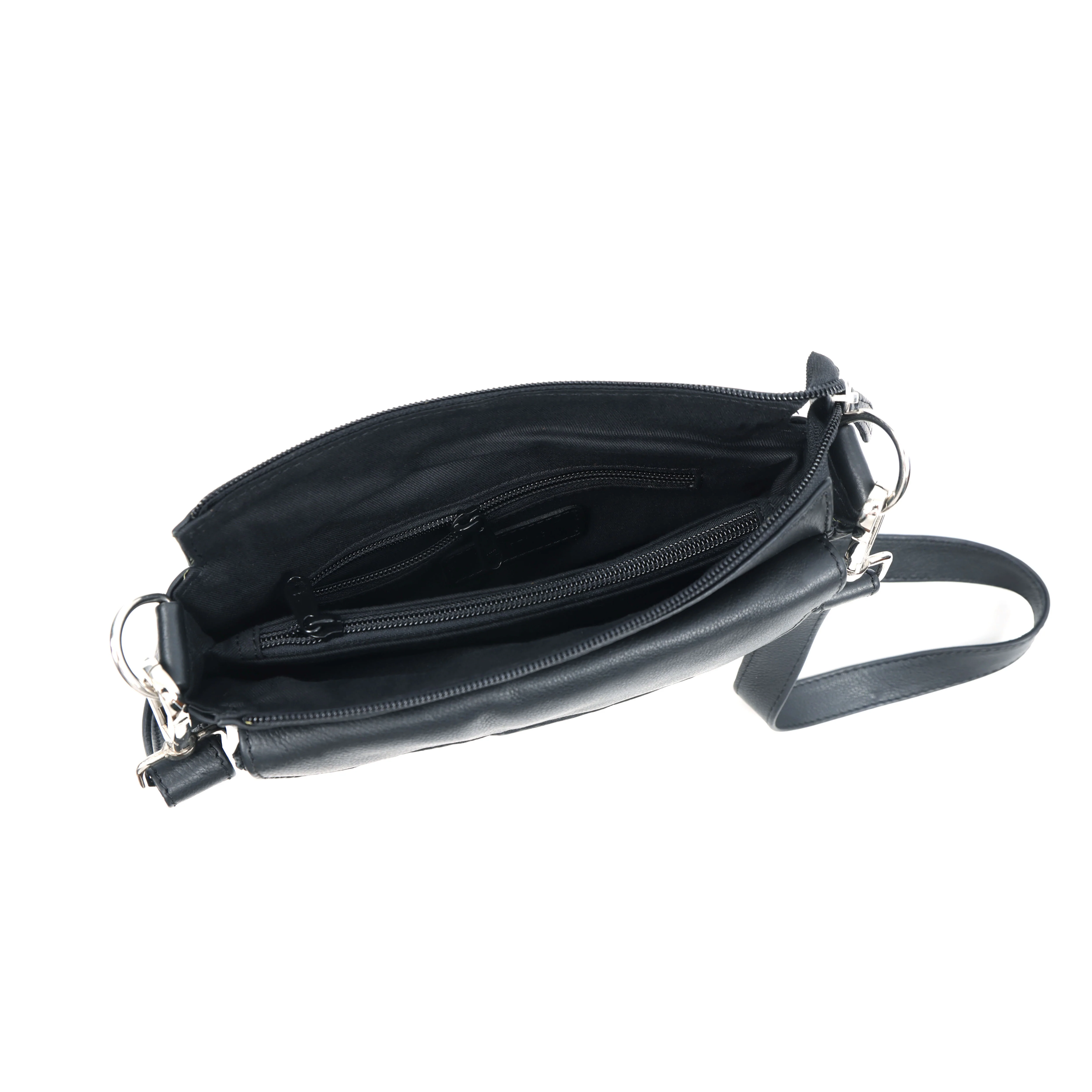 Premium Genuine Leather Crossbody Bag with Flap Closure & Adjustable Strap - Image 5