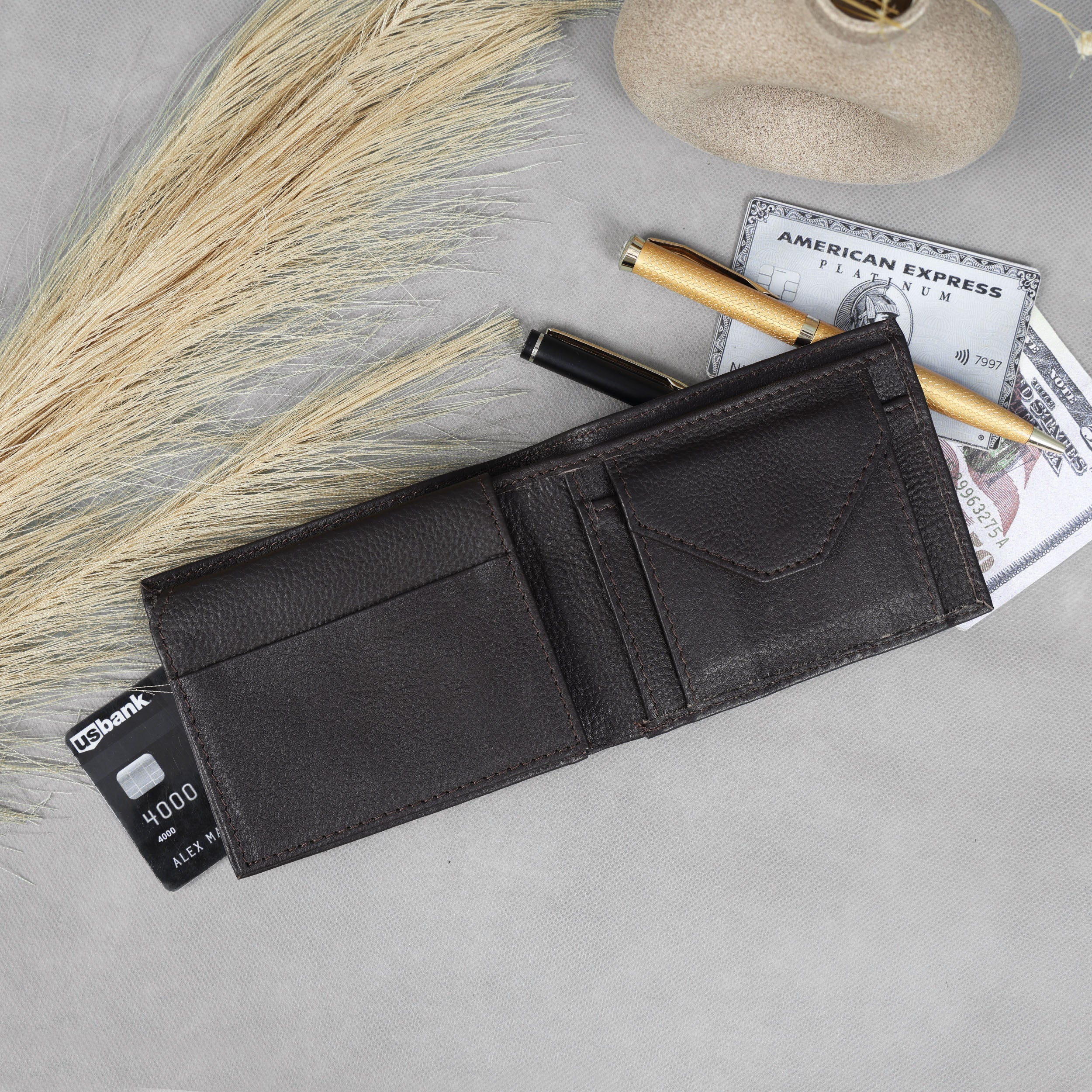 Premium Genuine Leather Bi-Fold Wallet | Sleek Coin Pocket & Card Organizer | Export Quality - Image 21