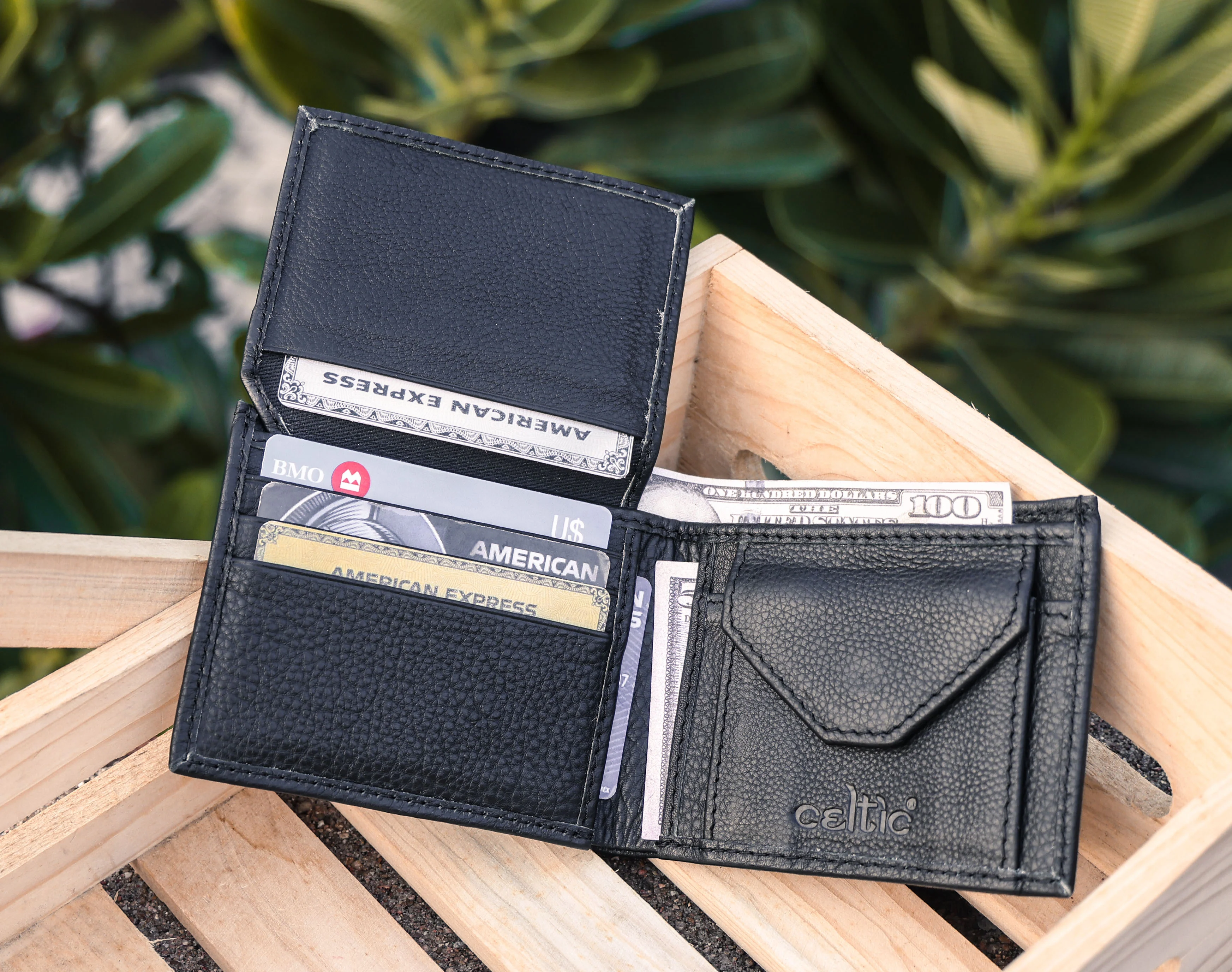 Premium Genuine Leather Bi-Fold Wallet | Sleek Coin Pocket & Card Organizer | Export Quality - Image 3
