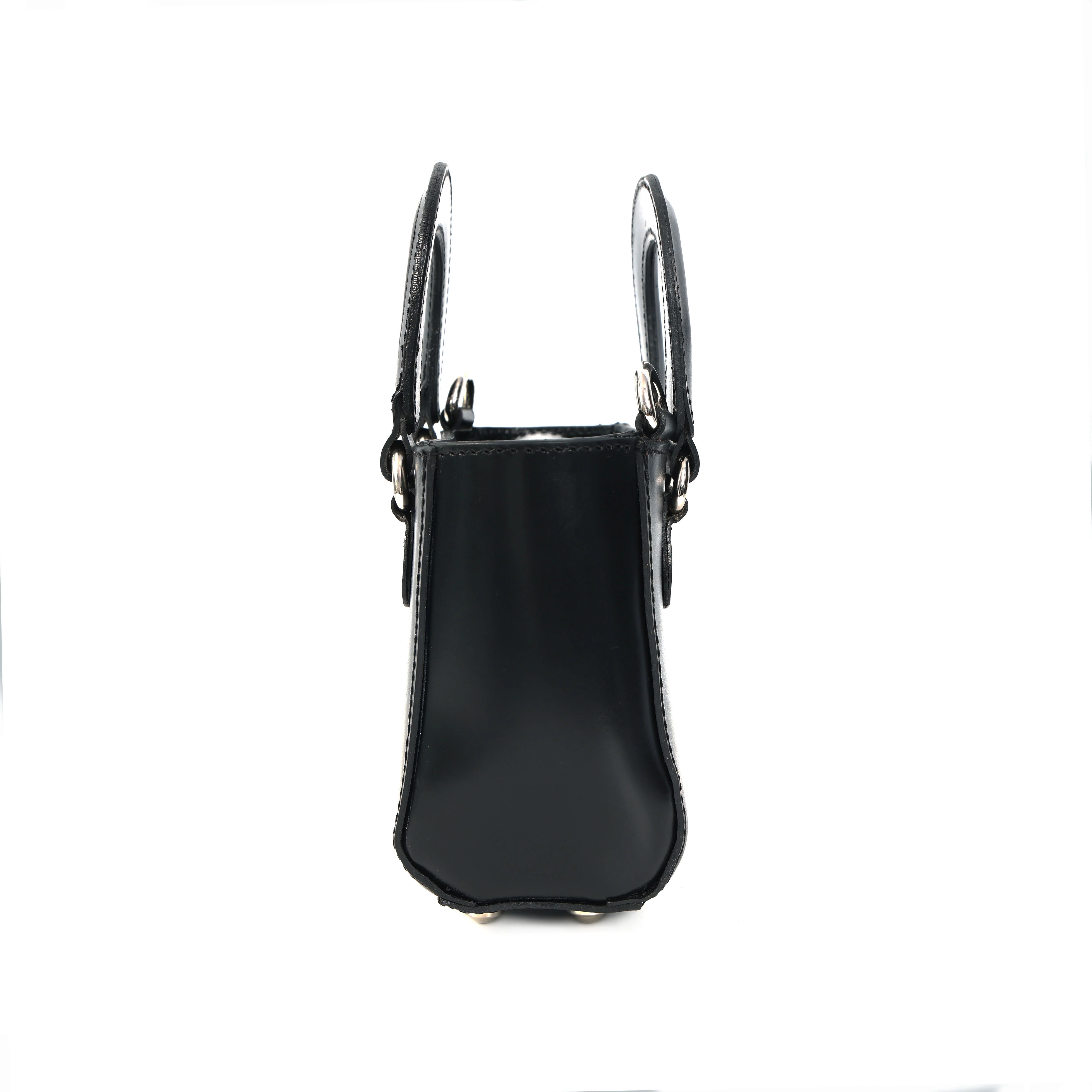 Premium Smooth Leather Mini Handbag with Top Handle & Adjustable Shoulder Strap - Image 18