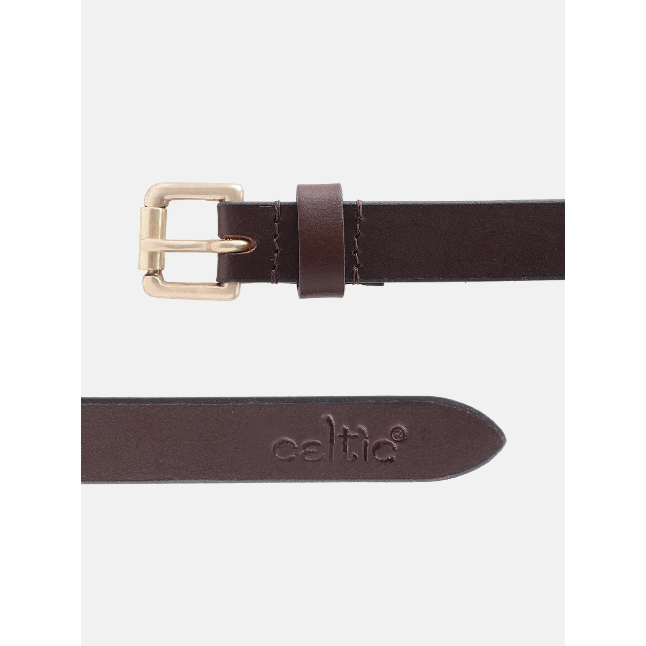 Women Genuine Leather Black Waist Accessory Brass Buckle Casual Formal - Image 10