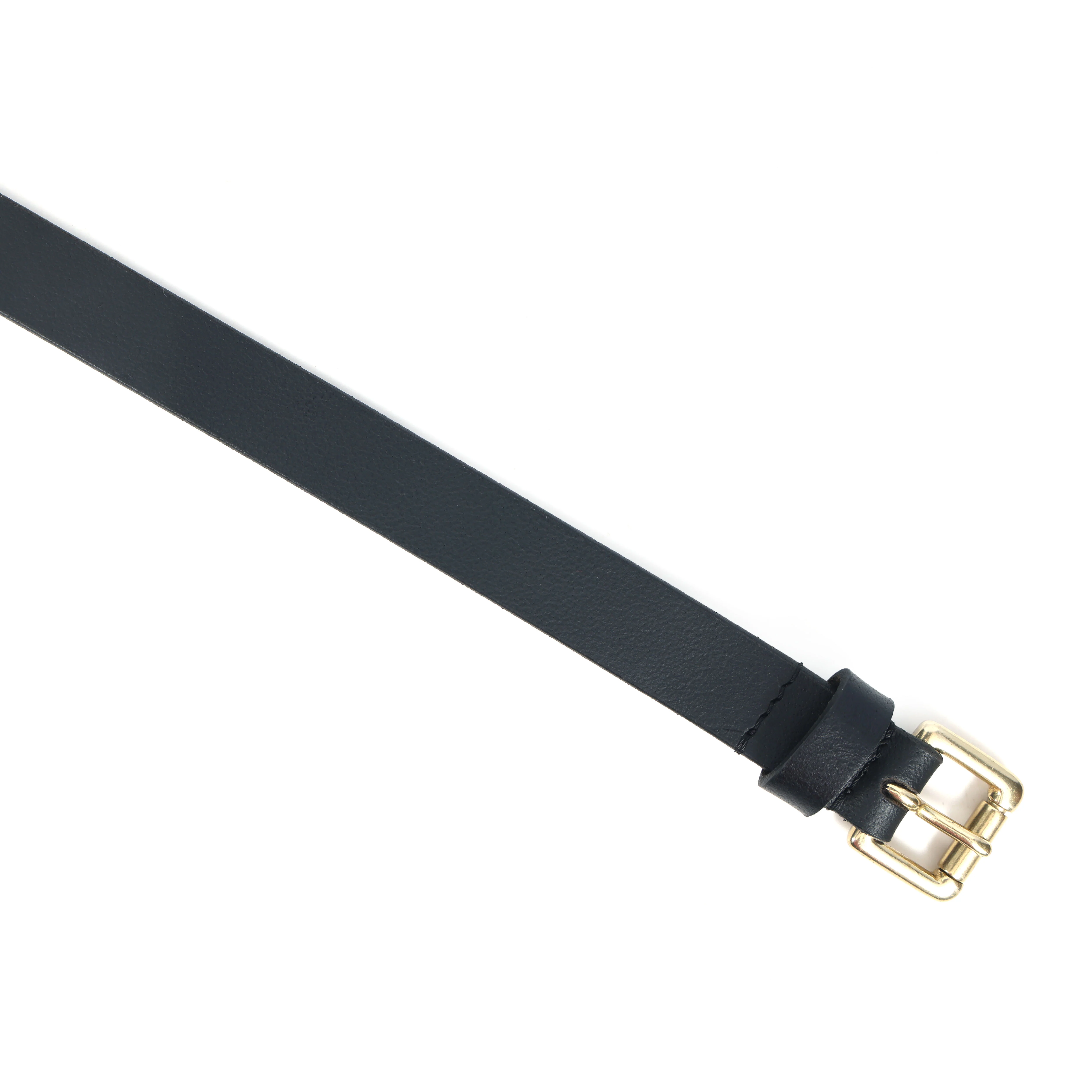 Women Genuine Leather Black Waist Accessory Brass Buckle Casual Formal - Image 3