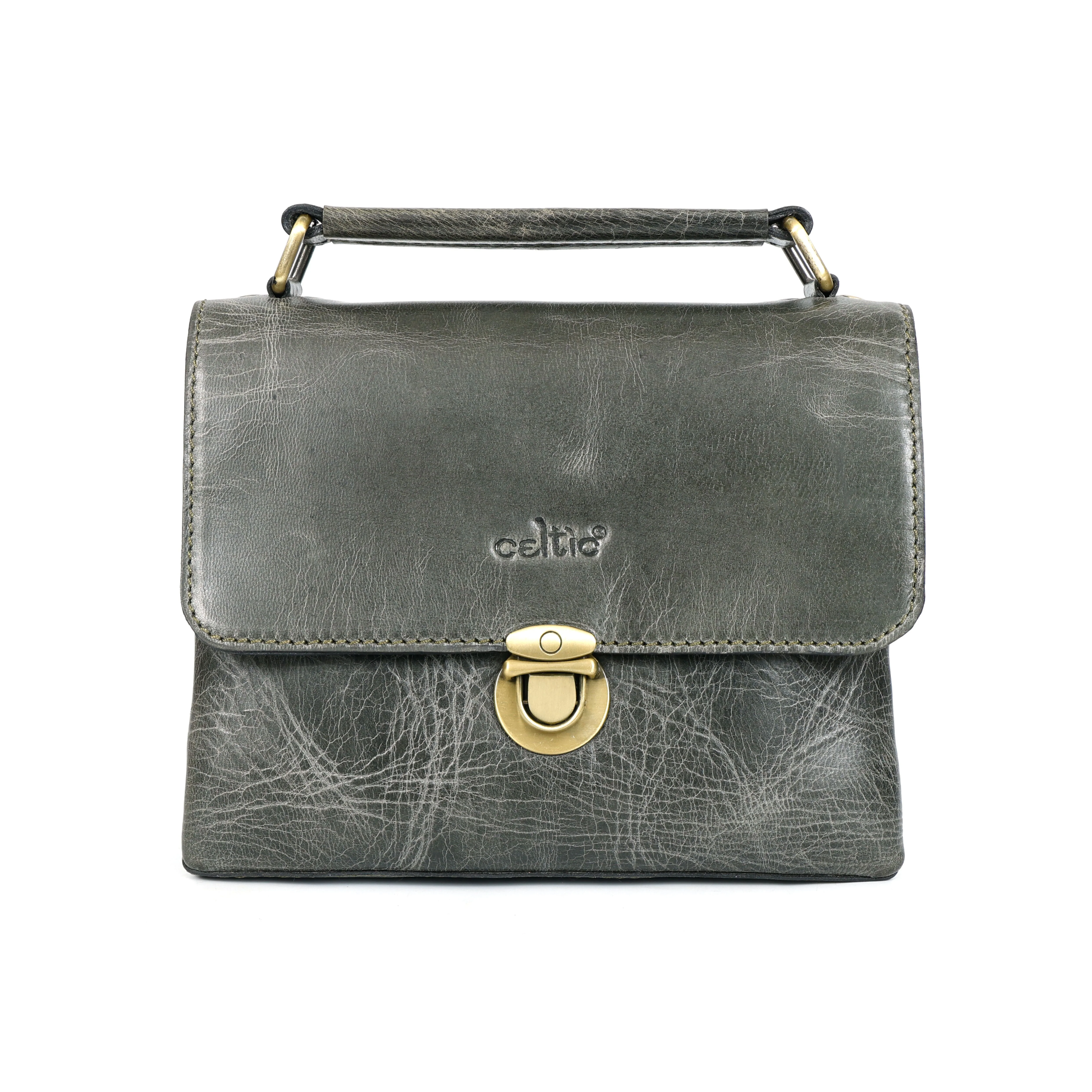 Premium Genuine Leather Satchel hand bag with Detachable Strap - Image 16