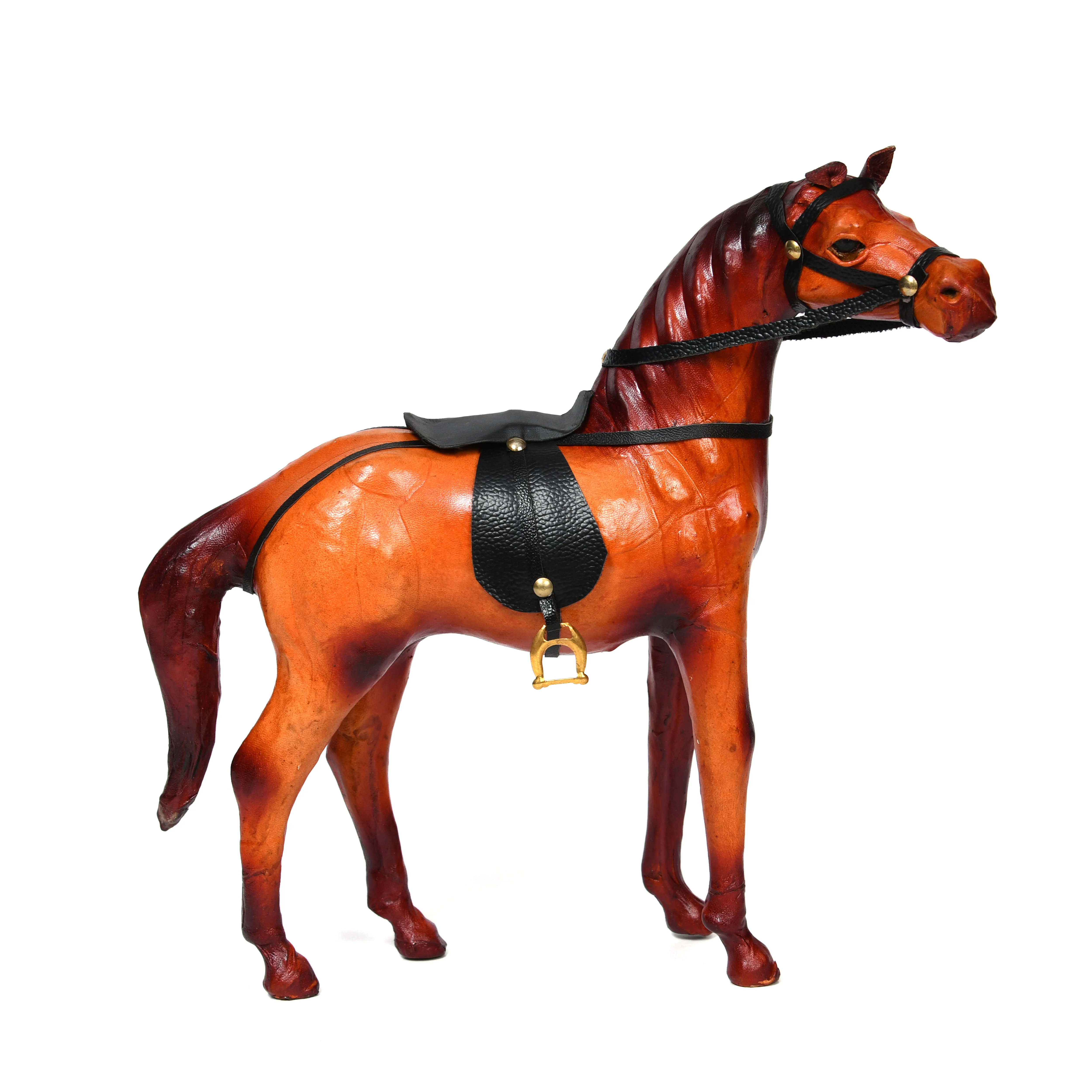 Premium Leather Horse with Decor with saddle - Image 3