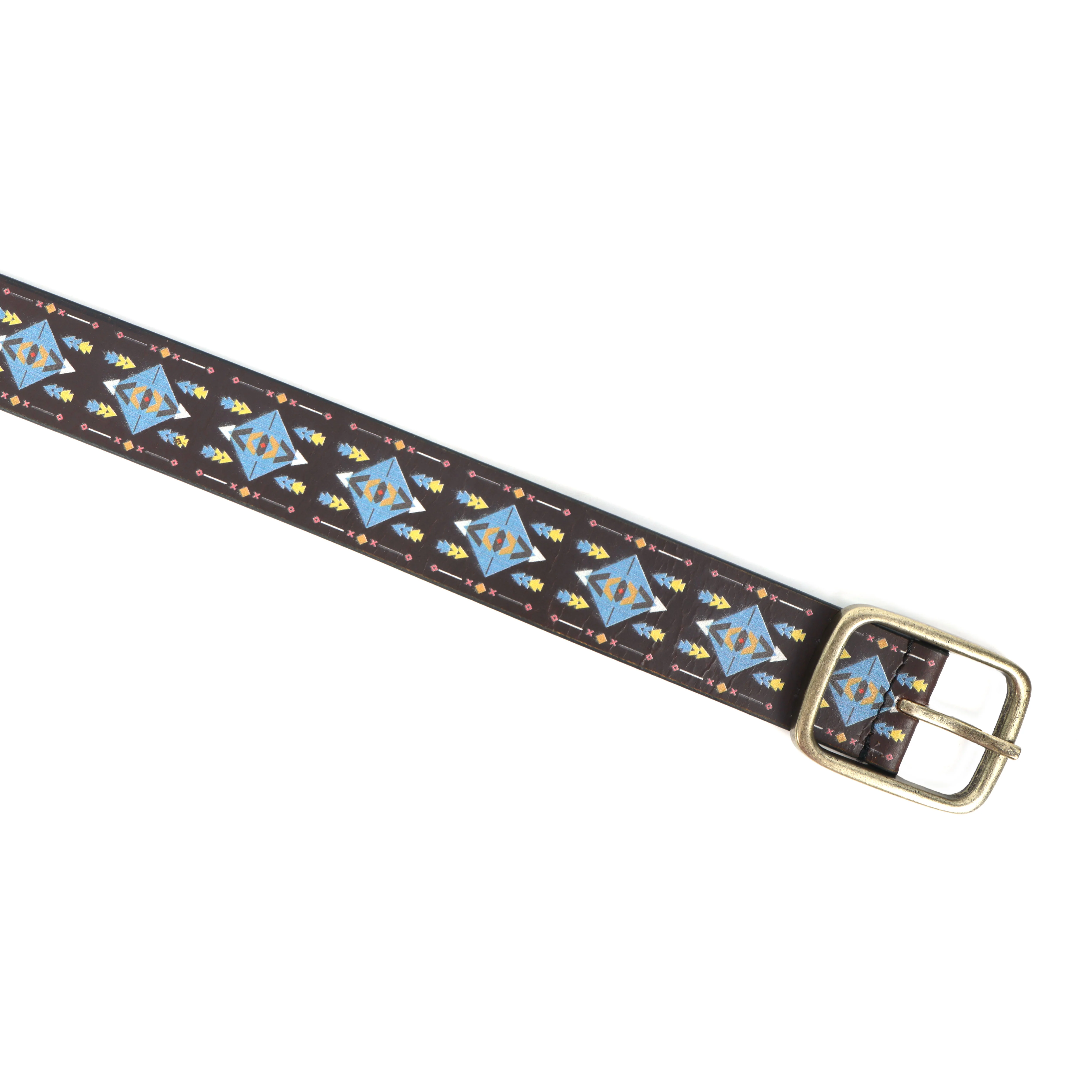 Unisex Handcrafted Tribal Pattern Leather Buckle Waistband Ethnic Style Durable Accessory. - Image 3
