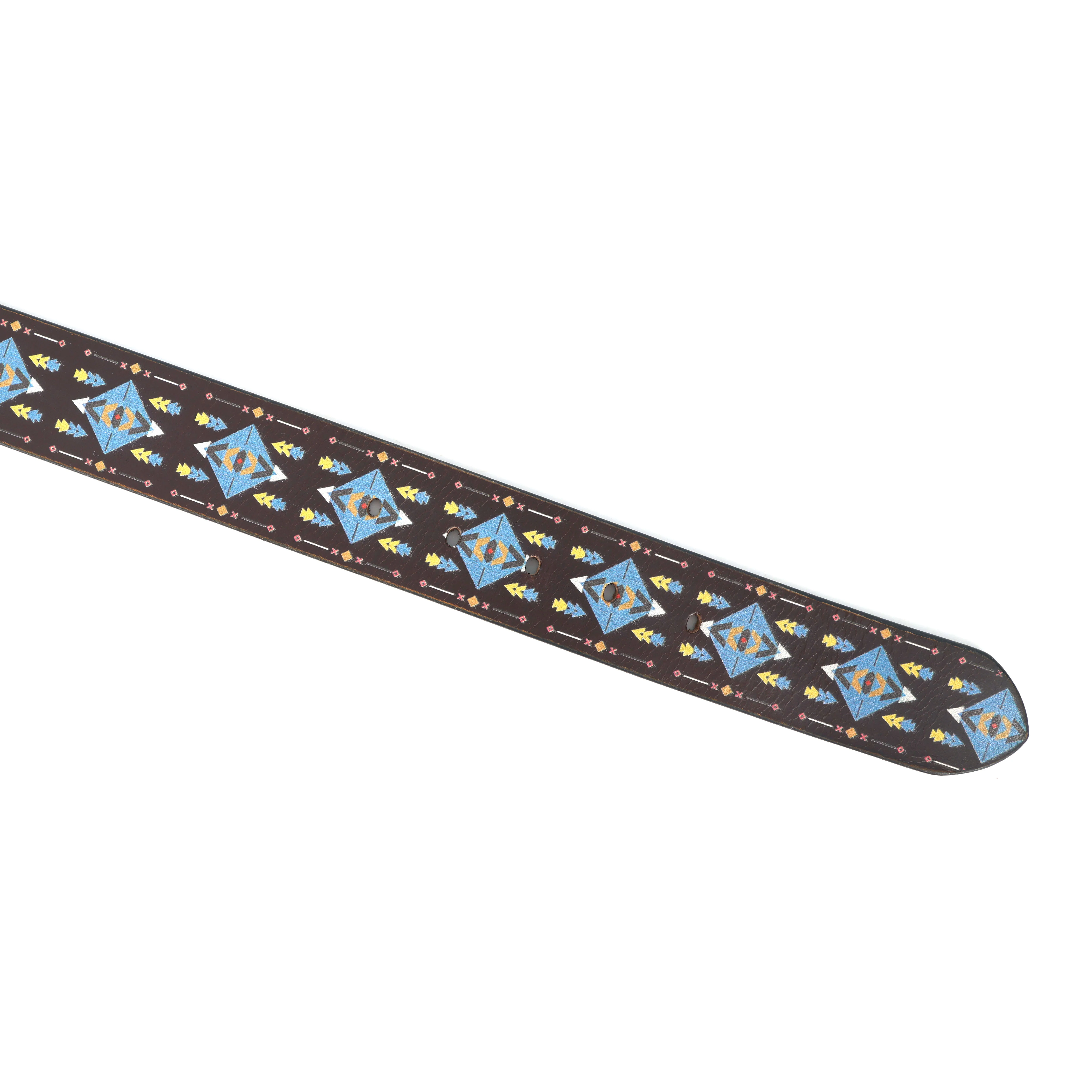 Unisex Handcrafted Tribal Pattern Leather Buckle Waistband Ethnic Style Durable Accessory. - Image 4