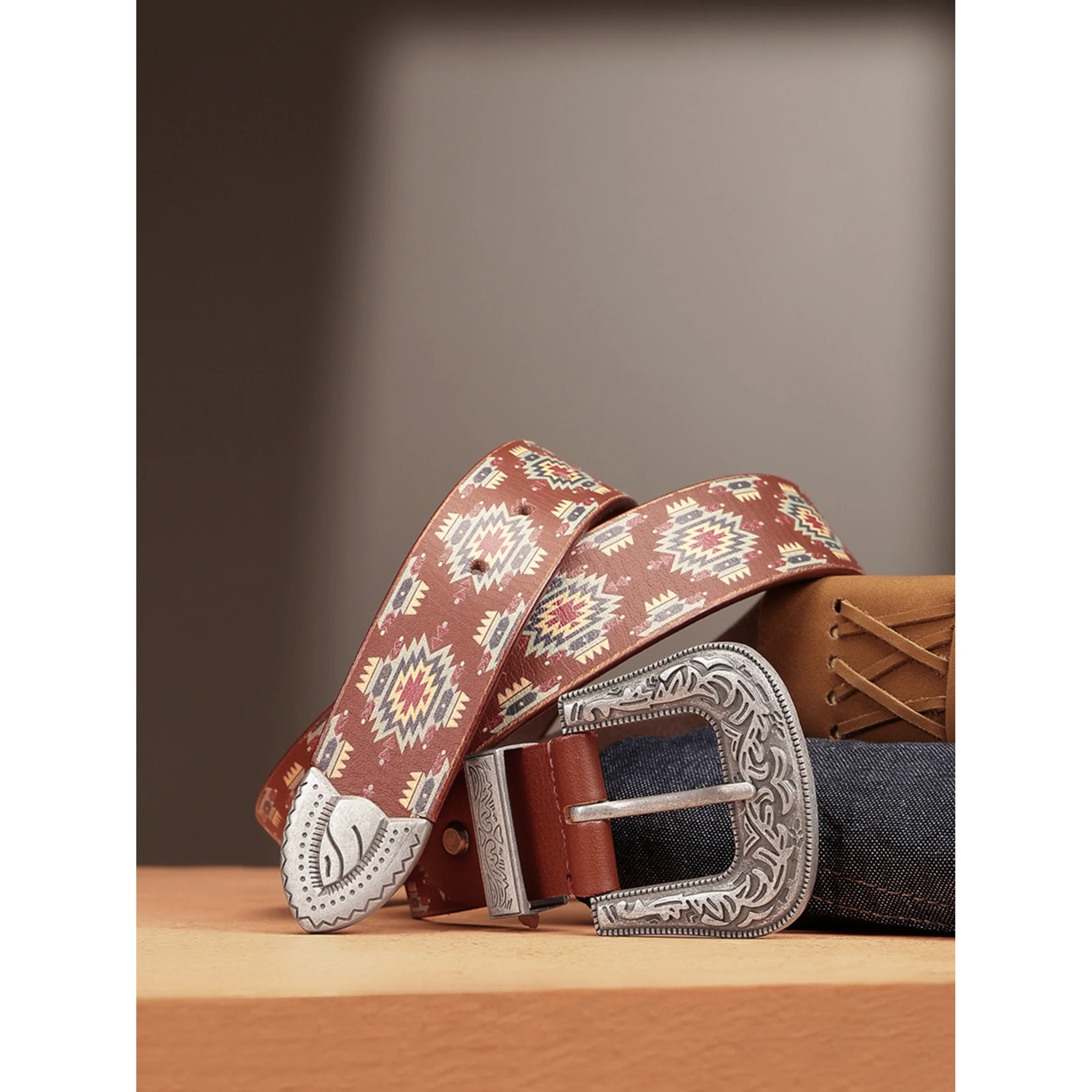 Stylish Digital Print Belt Unique Graphic Design, Durable & Adjustable.