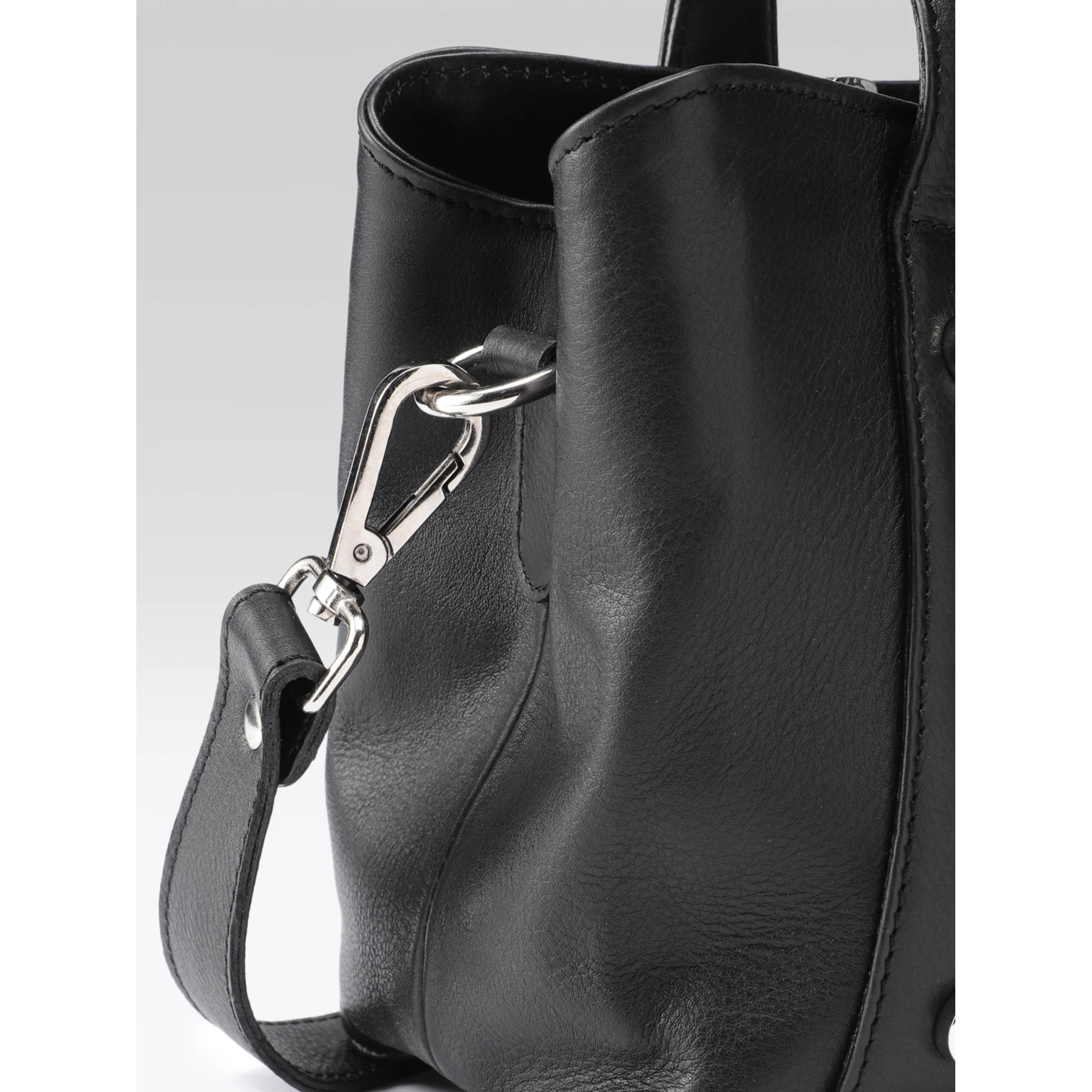 Premium Structured Leather Handbag with Dual Carry Handles, Adjustable Strap & Zip Pocket - Image 29