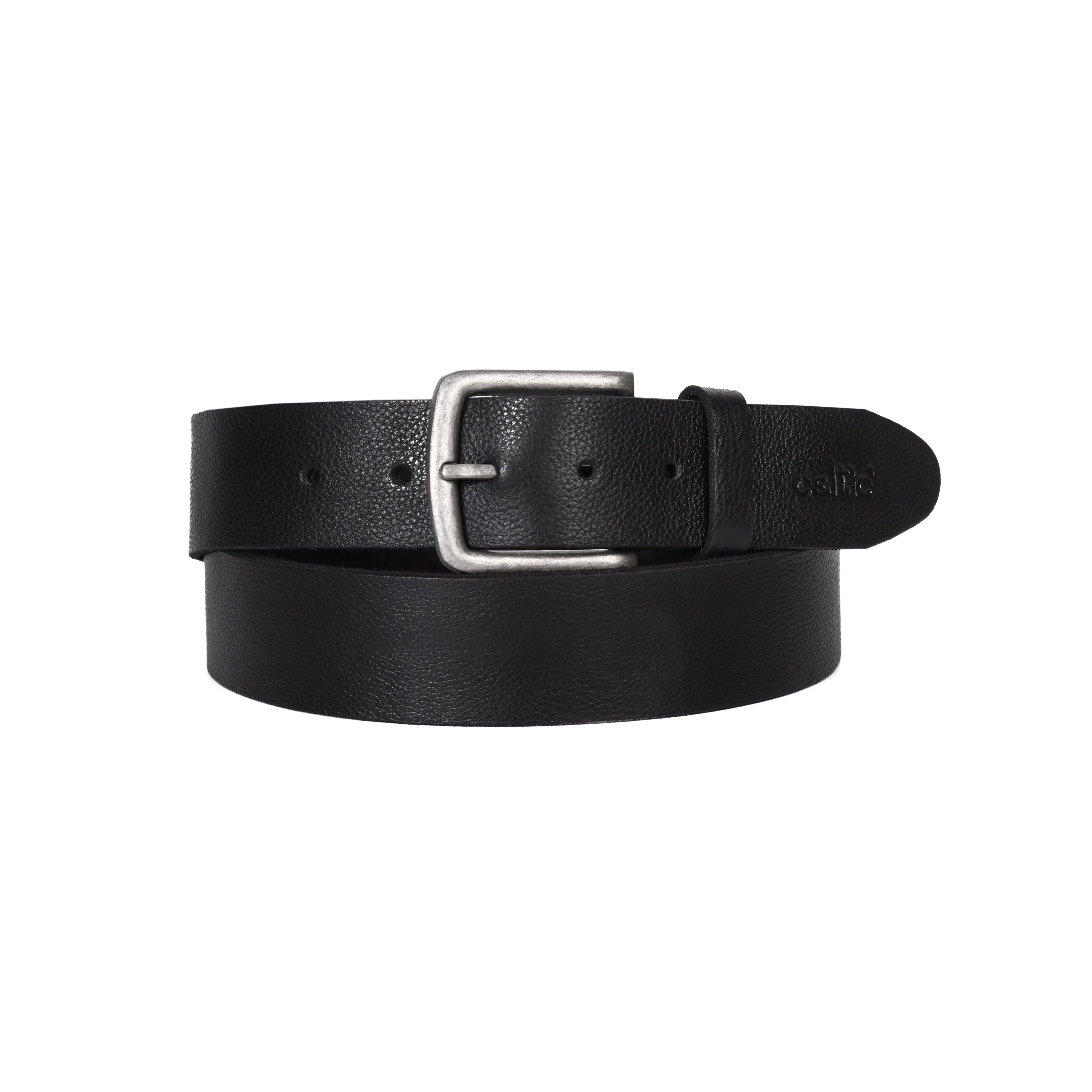 Men Genuine Leather  Waist Accessory Silver Buckle Casual Formal - Image 3