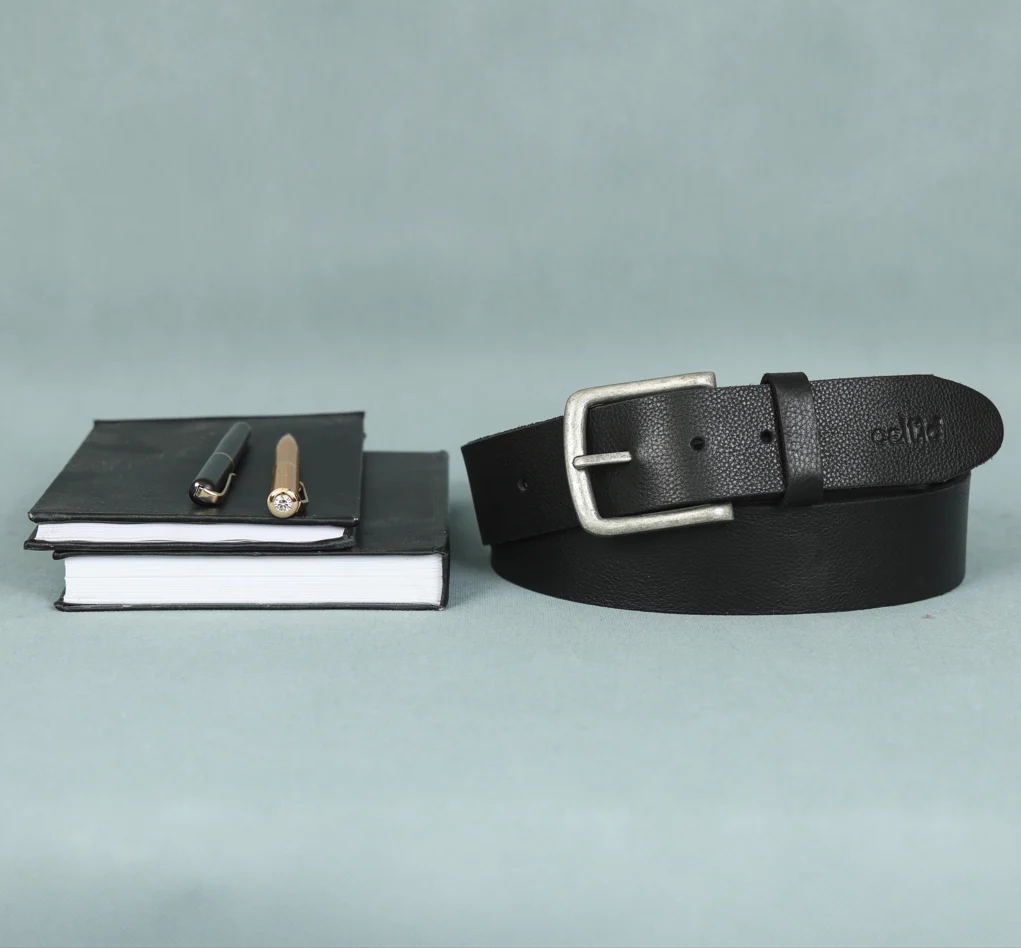 Men Genuine Leather  Waist Accessory Silver Buckle Casual Formal - Image 5