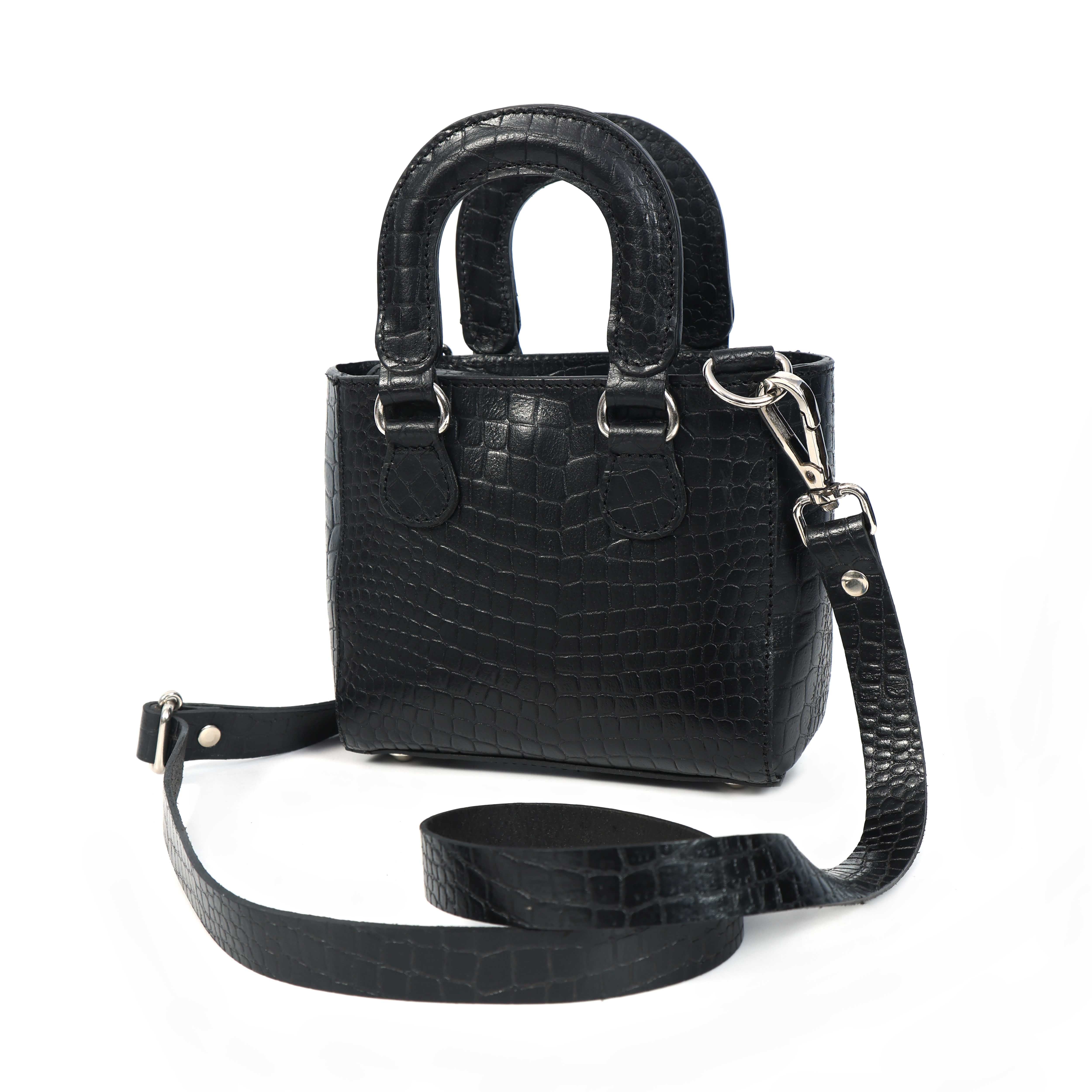 Stylish Leather Croco Print Sling Bag ’?????? Chic & Versatile. BG-1621 - Image 10