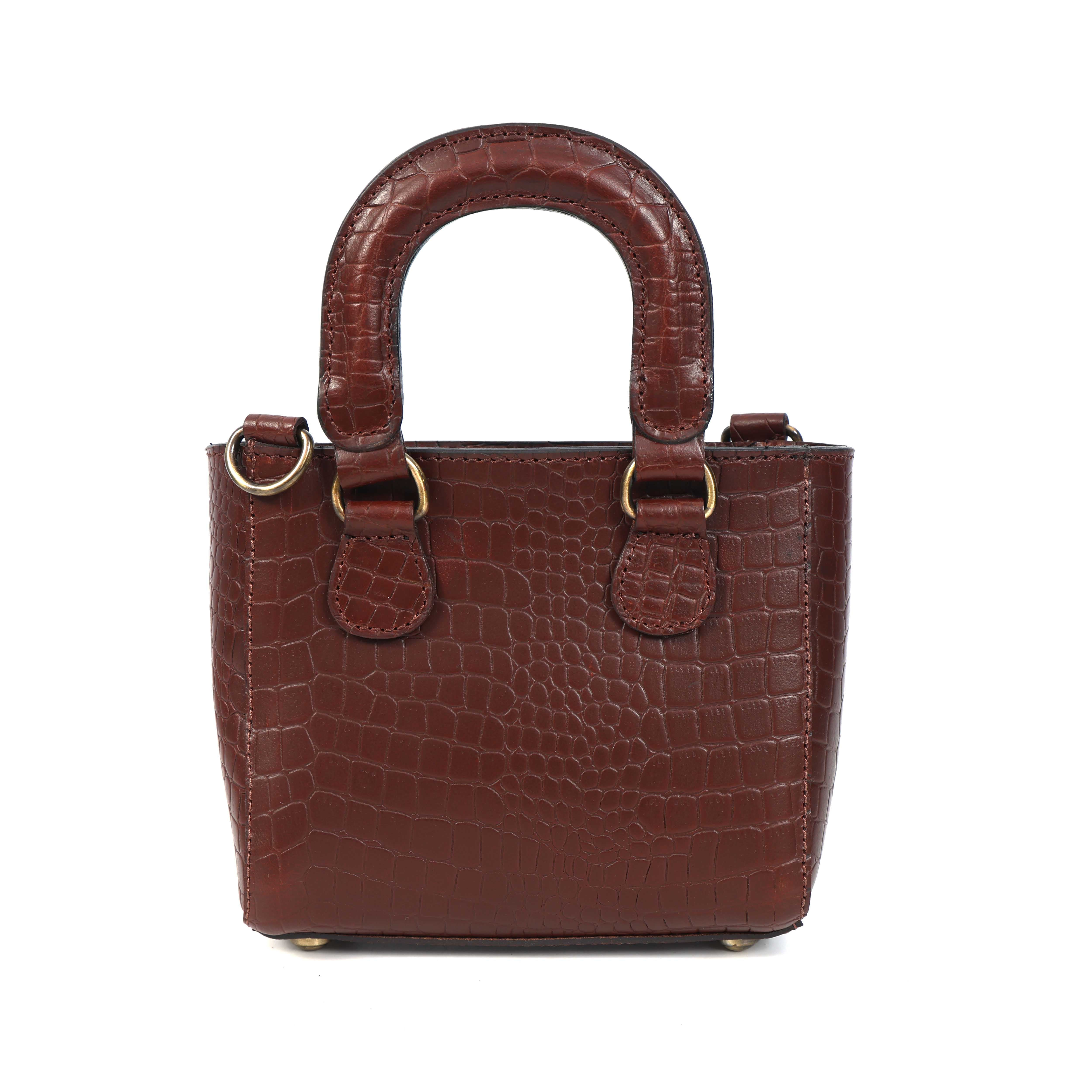 Stylish Leather Croco Print Sling Bag ’?????? Chic & Versatile. BG-1621 - Image 11