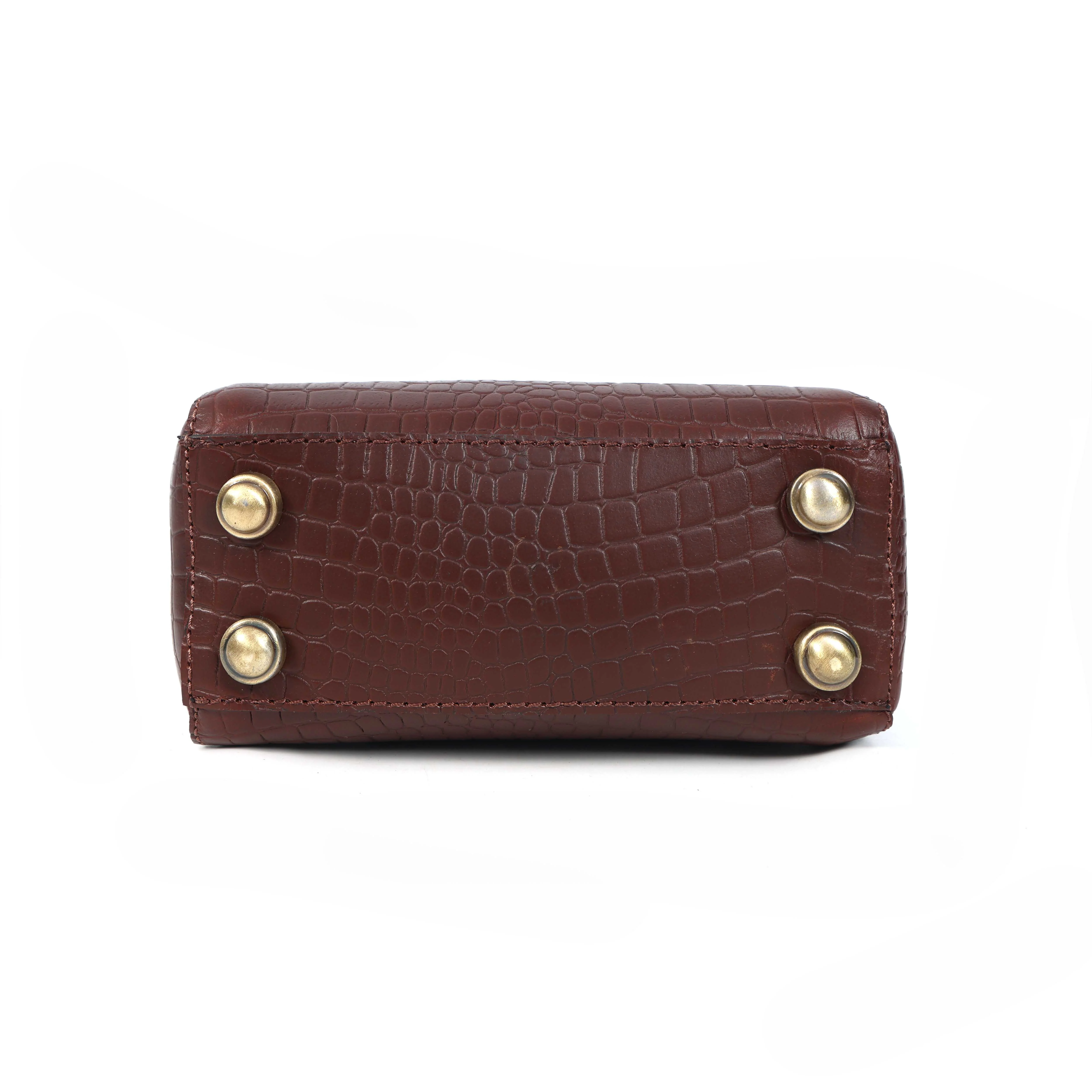 Stylish Leather Croco Print Sling Bag ’?????? Chic & Versatile. BG-1621 - Image 14
