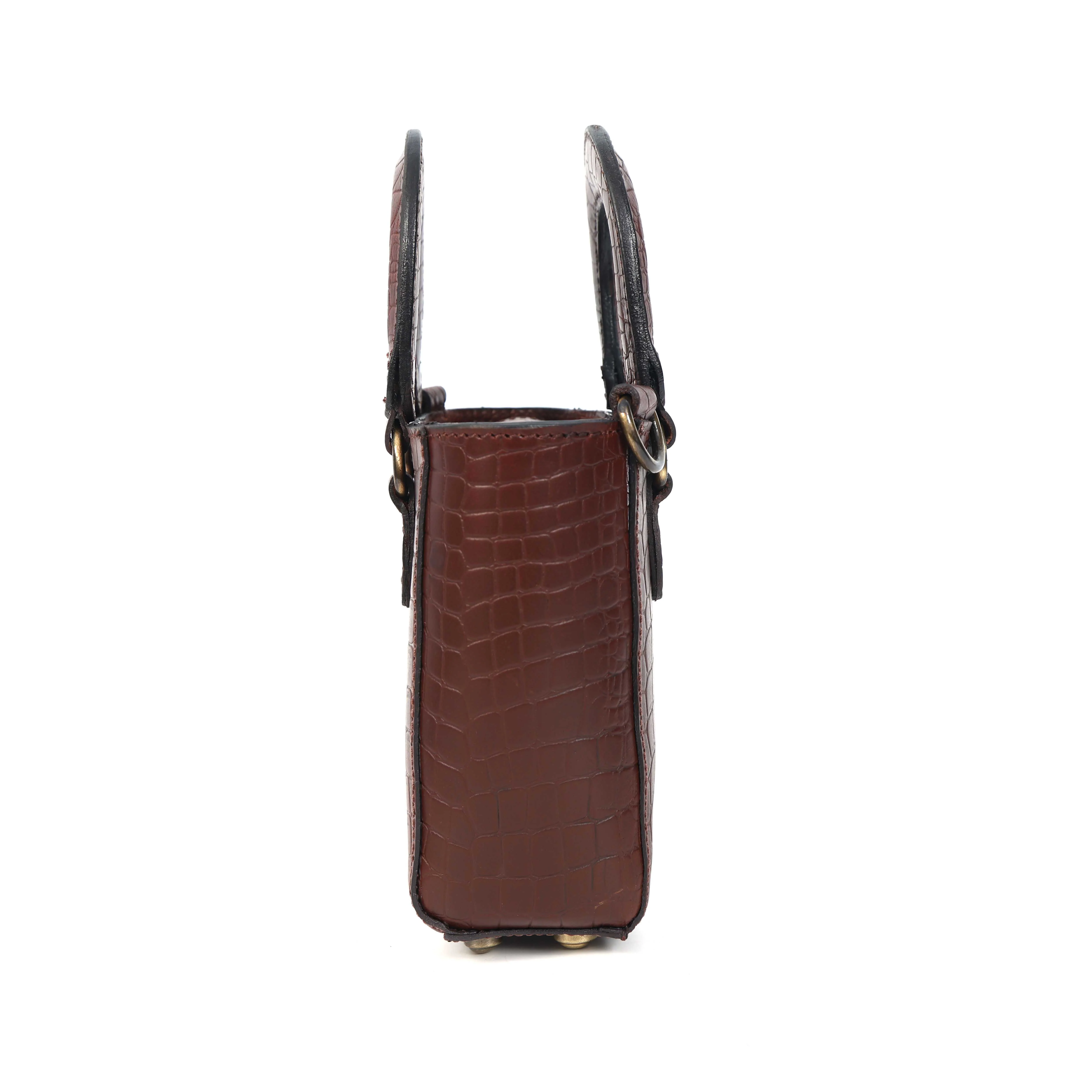 Stylish Leather Croco Print Sling Bag ’?????? Chic & Versatile. BG-1621 - Image 15