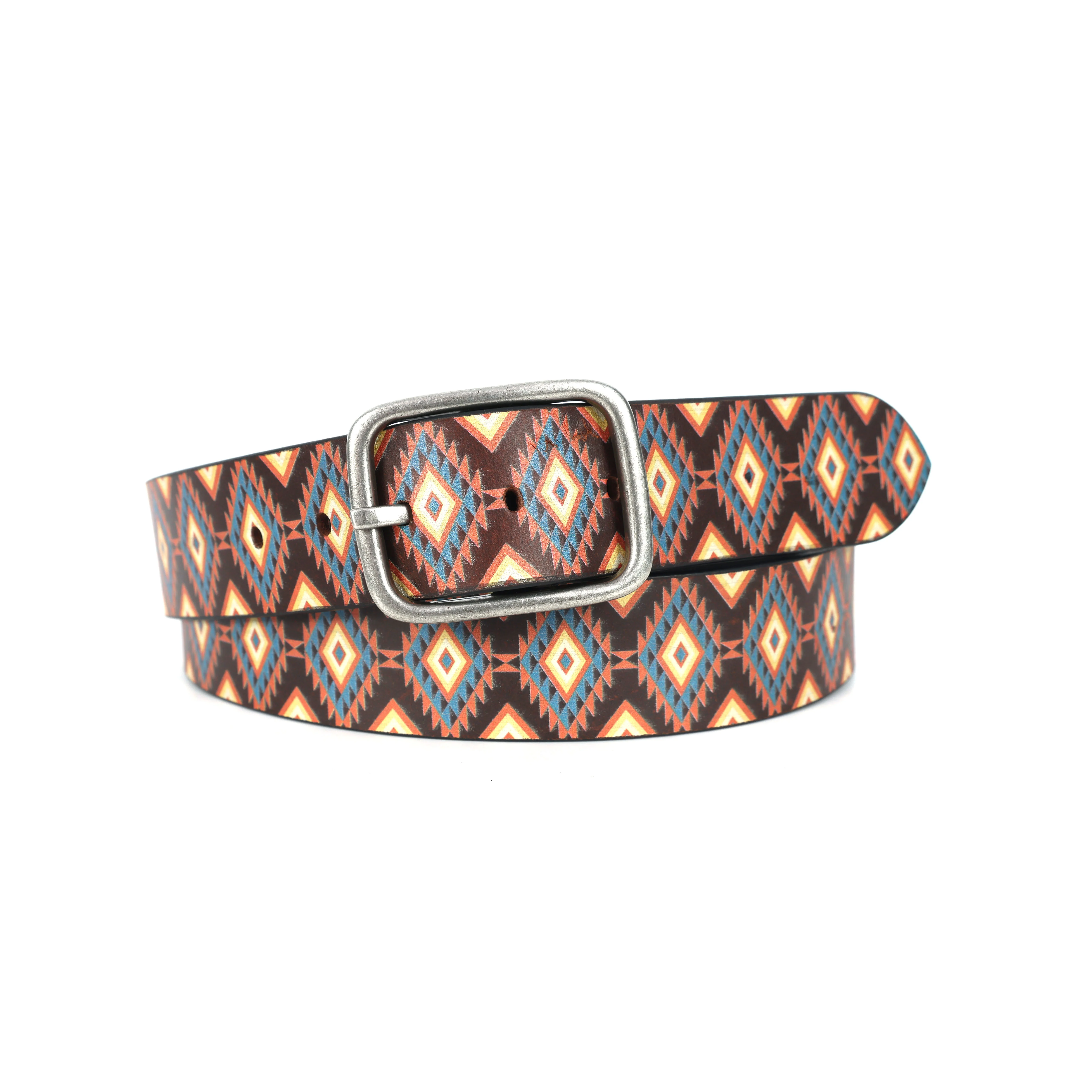 Unisex Handcrafted Tribal Pattern Belt With Durable Buckle Stylish Ethnic Casual Wear - Image 5