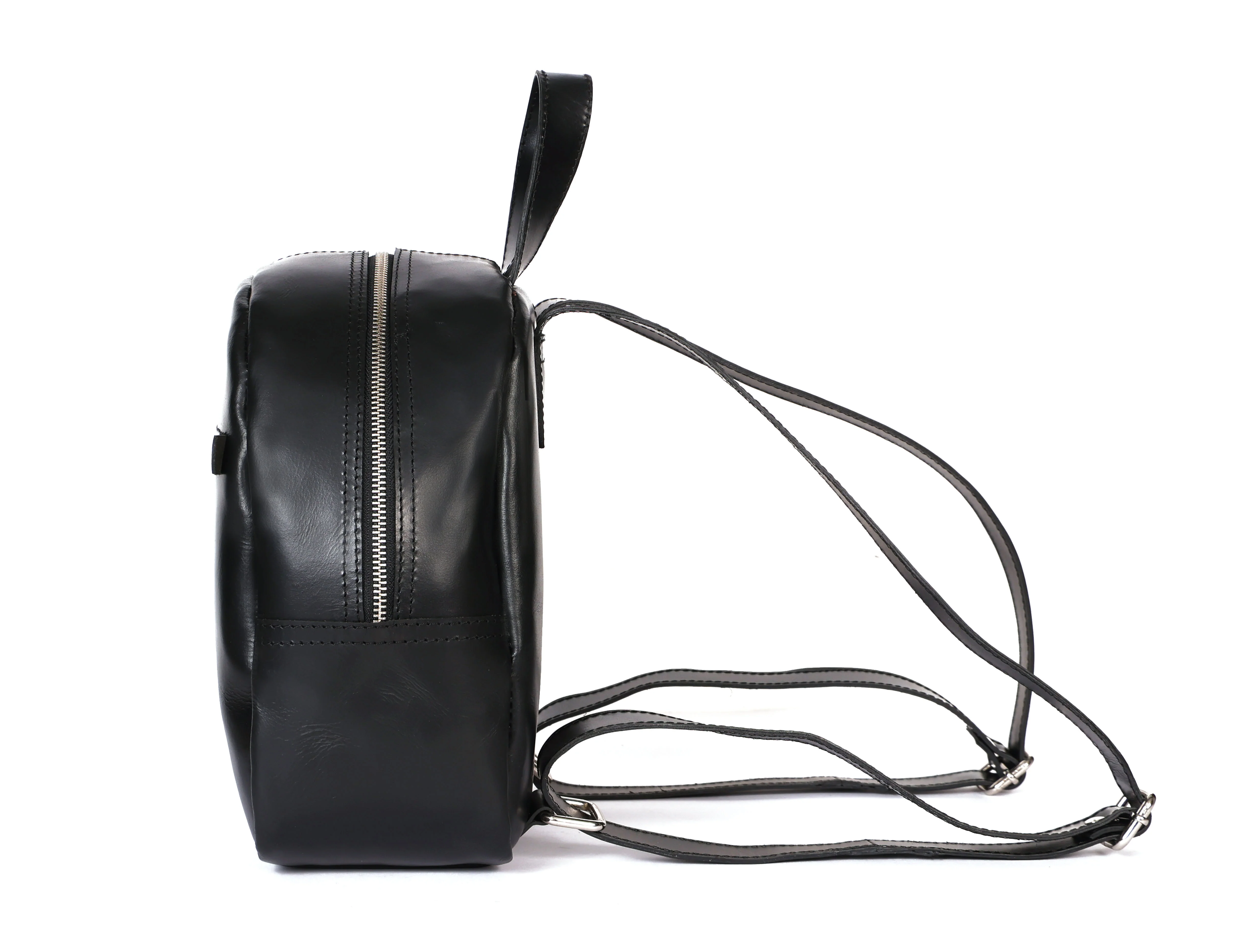 Premium Genuine Leather Backpack for Women | Minimal Structured Design with Front Zip Pocket - Image 3