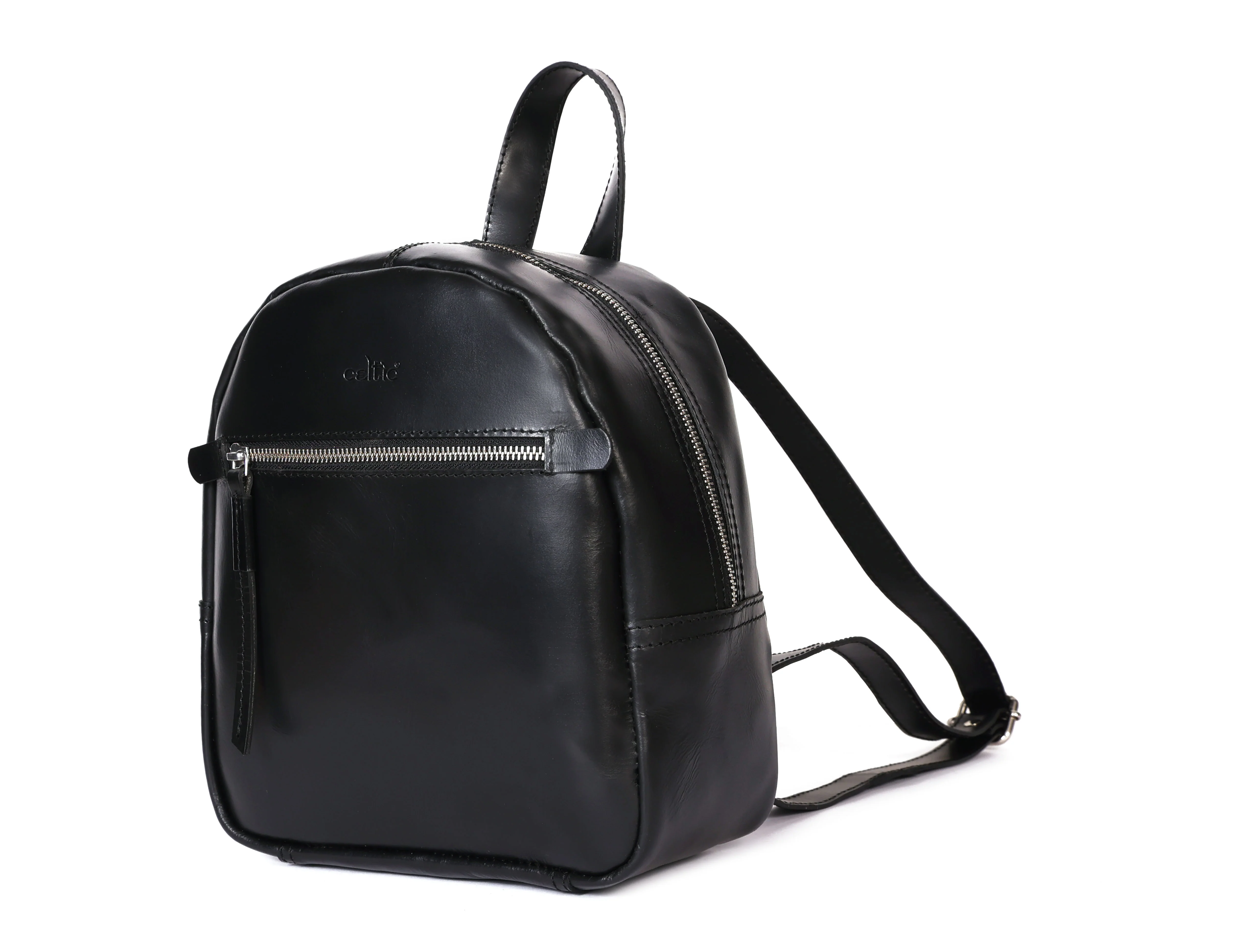 Premium Genuine Leather Backpack for Women | Minimal Structured Design with Front Zip Pocket - Image 4