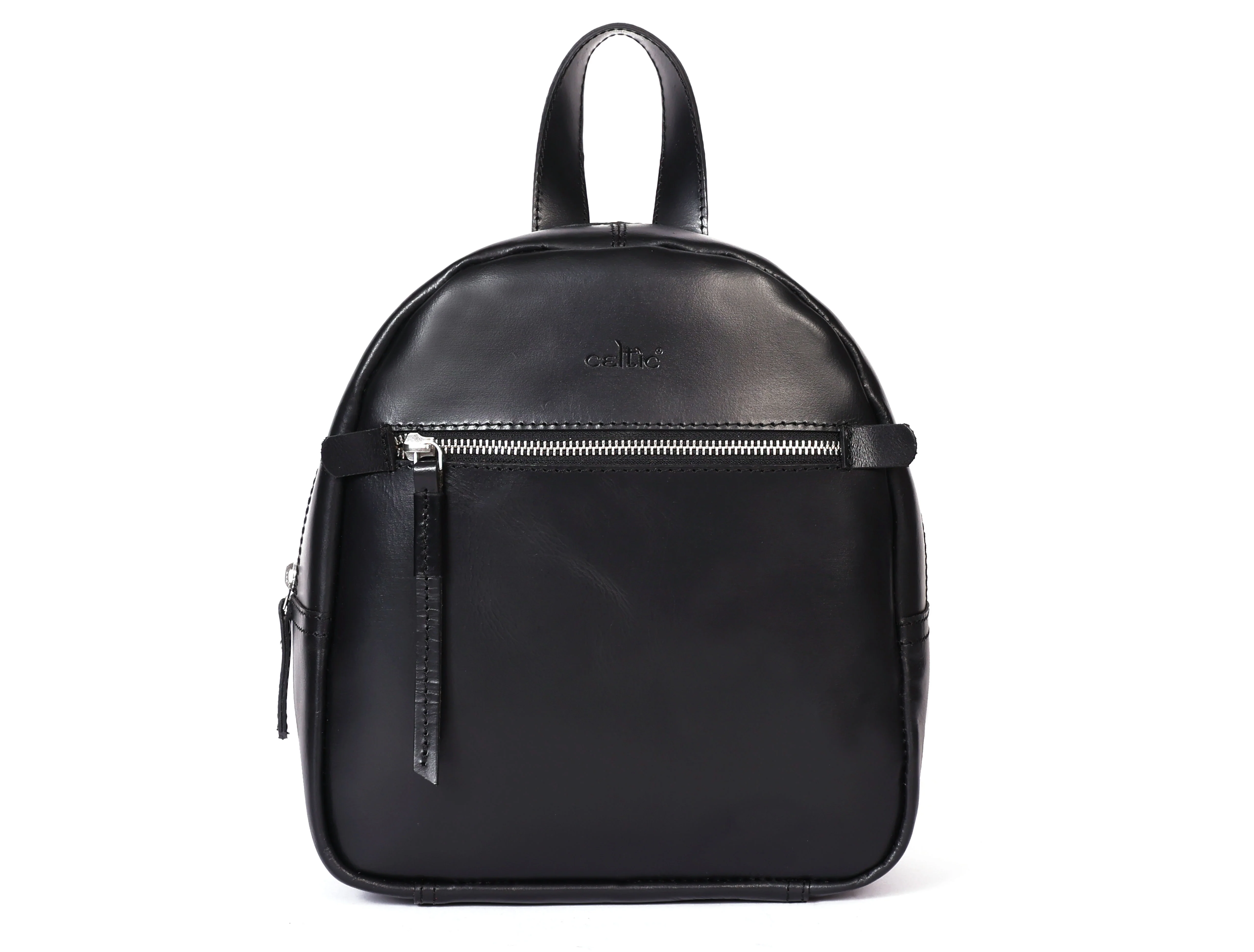 Premium Genuine Leather Backpack for Women | Minimal Structured Design with Front Zip Pocket - Image 5