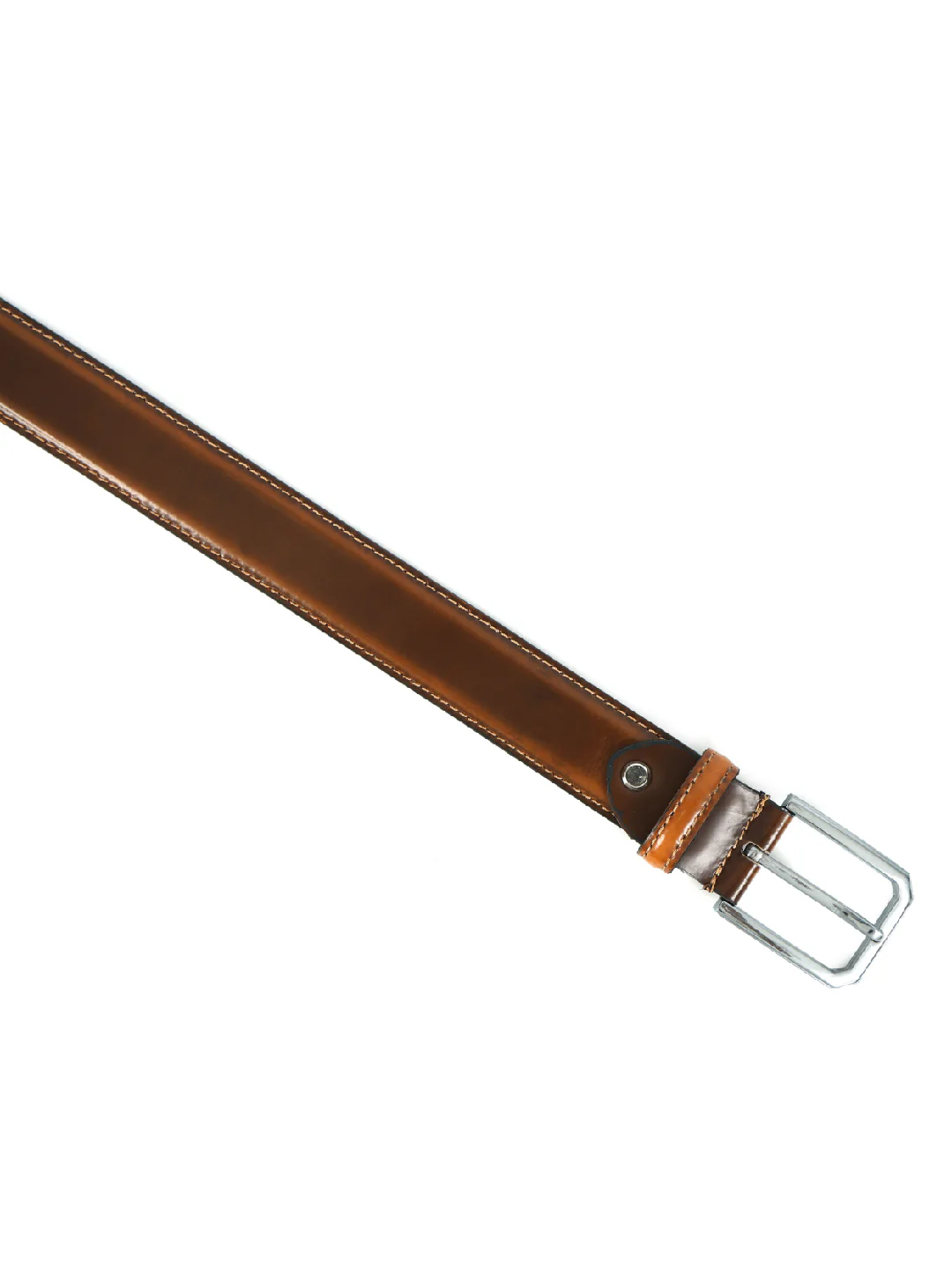 Unisex Premium Brown Leather Formal Belt Sleek Finish Durable Buckle Office Casual Wear - Image 7