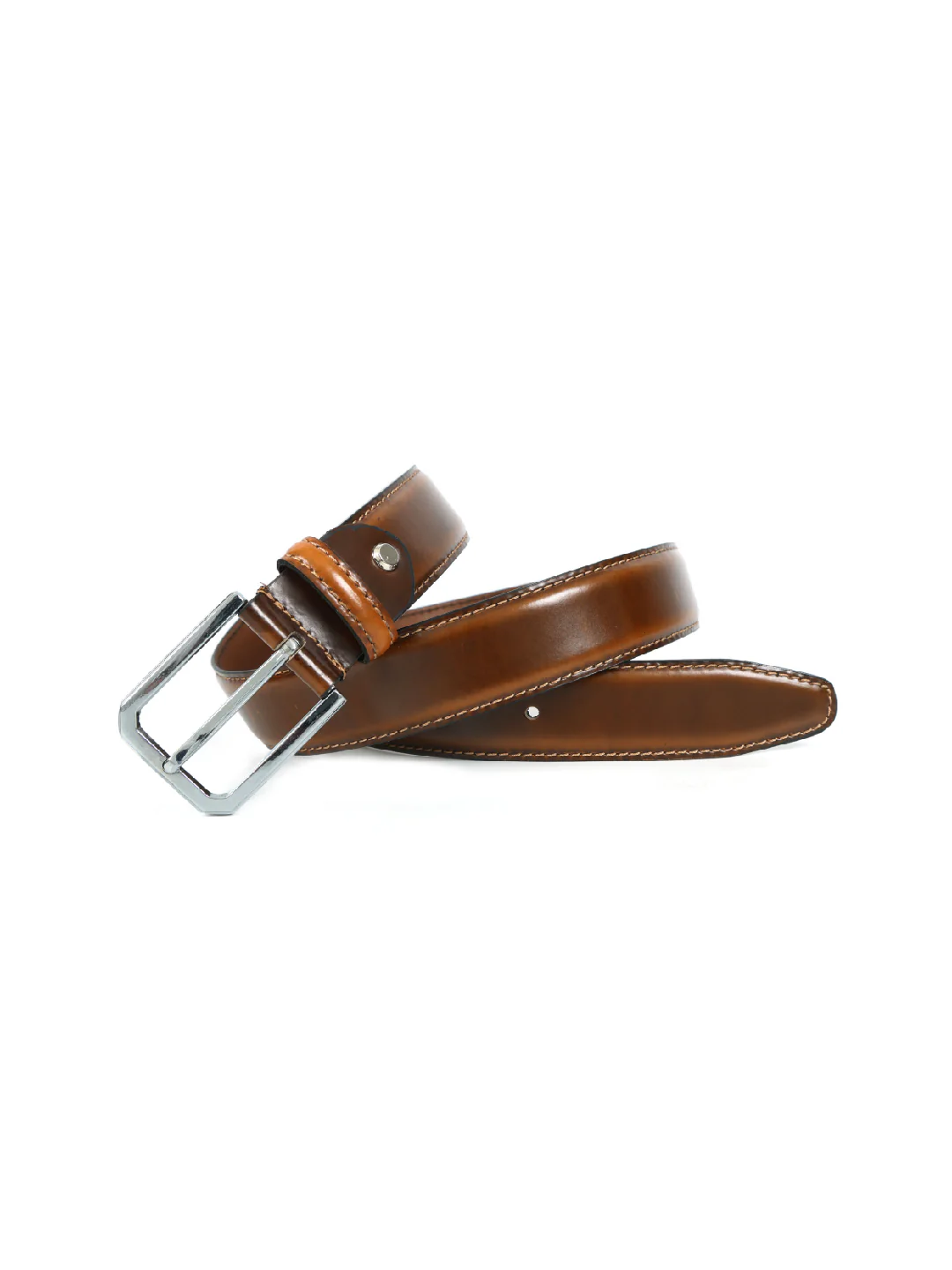 Unisex Premium Brown Leather Formal Belt Sleek Finish Durable Buckle Office Casual Wear - Image 8