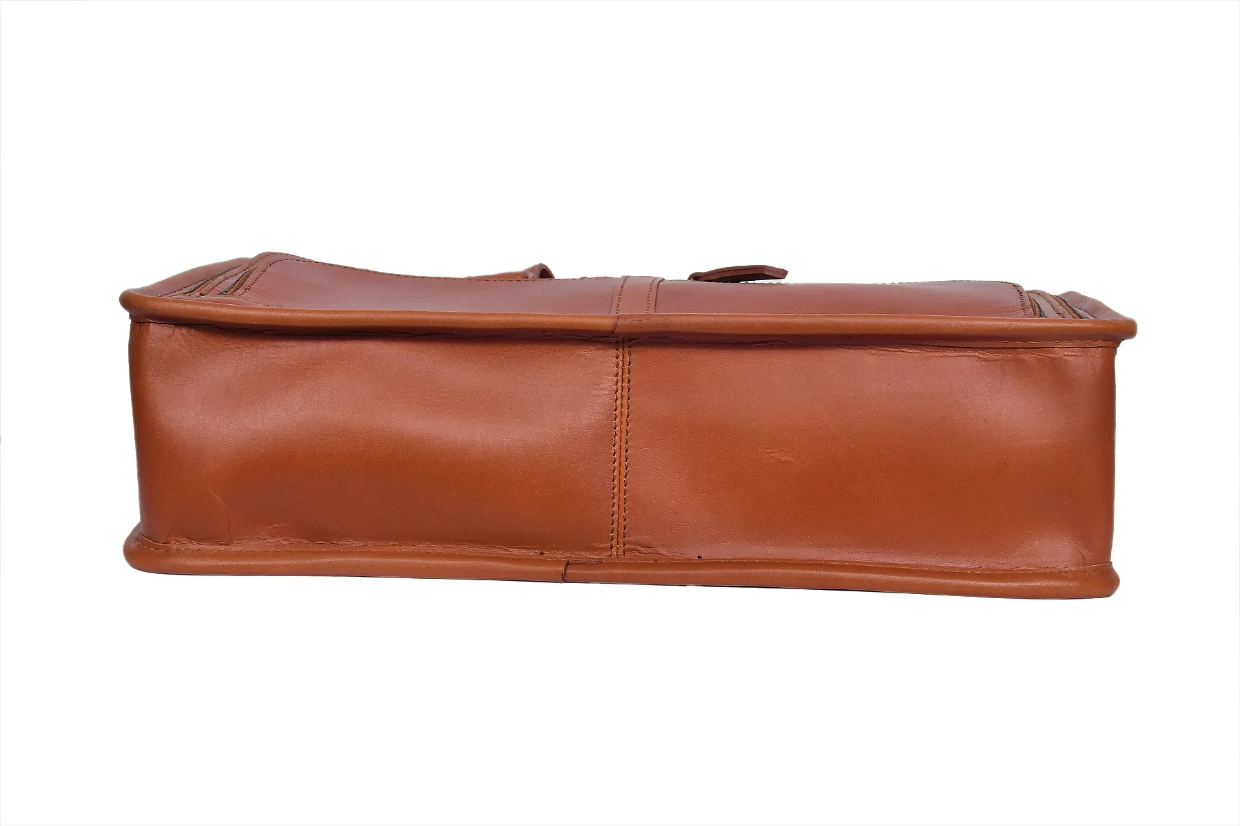 Premium Leather Laptop Office Bag with Multi Pockets & Adjustable Shoulder Strap - Image 5