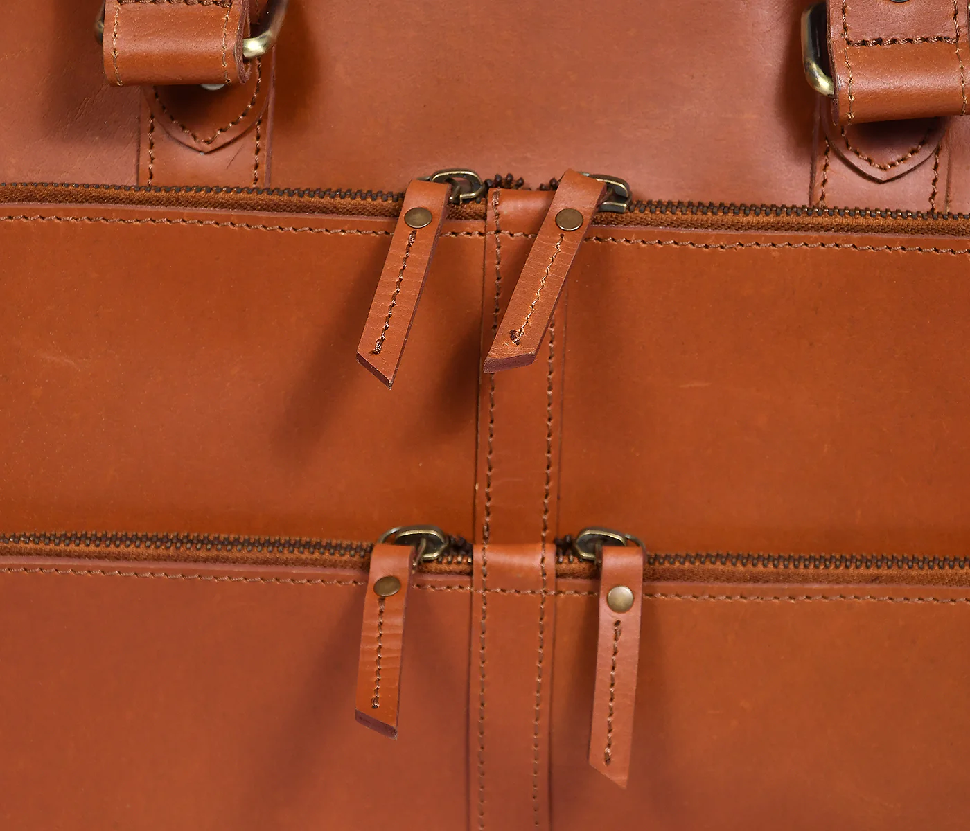 Premium Leather Laptop Office Bag with Multi Pockets & Adjustable Shoulder Strap - Image 7