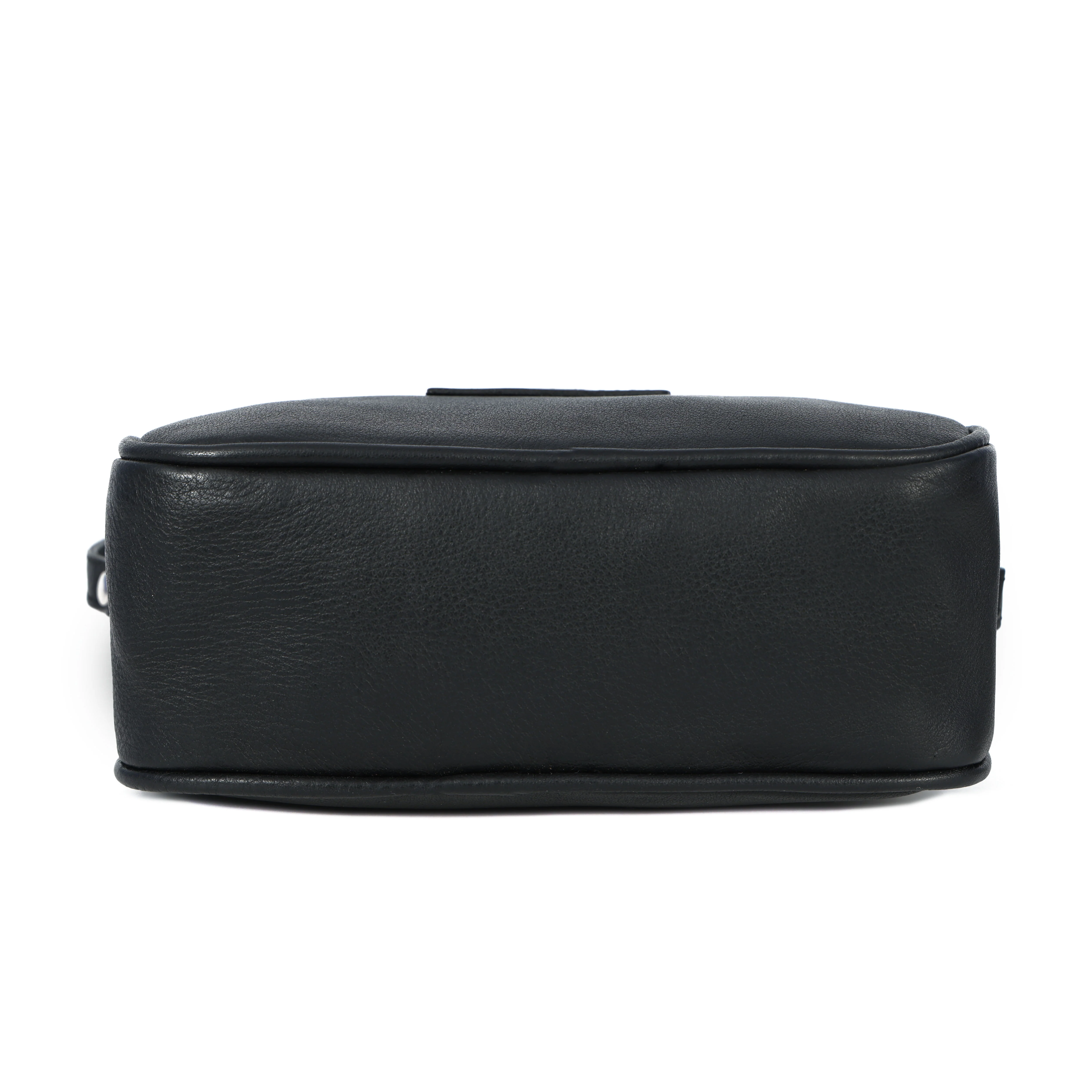 Premium Export Leather Compact Crossbody Bag | Multiple Zip Pockets & Adjustable Strap - Image 14