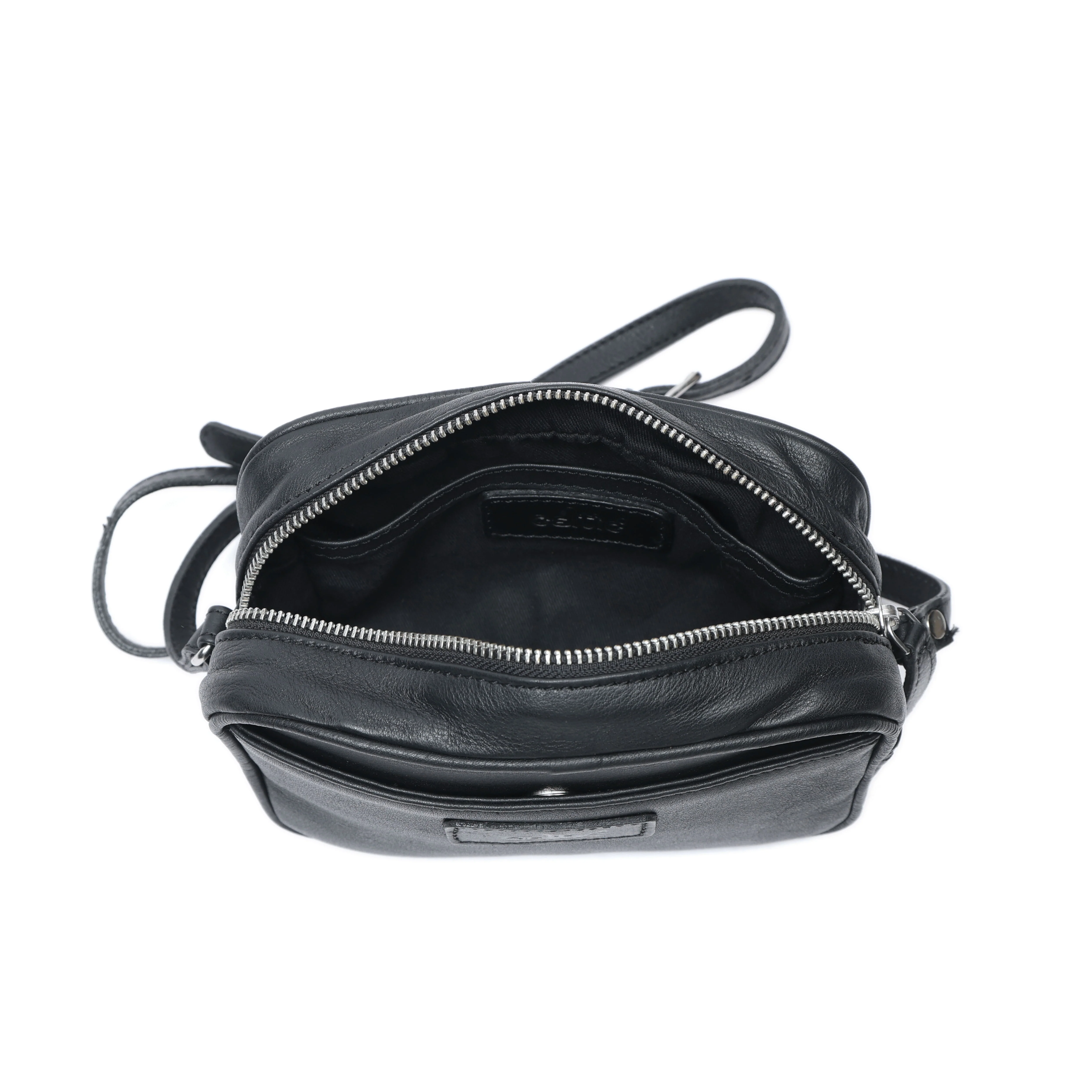 Premium Export Leather Compact Crossbody Bag | Multiple Zip Pockets & Adjustable Strap - Image 15