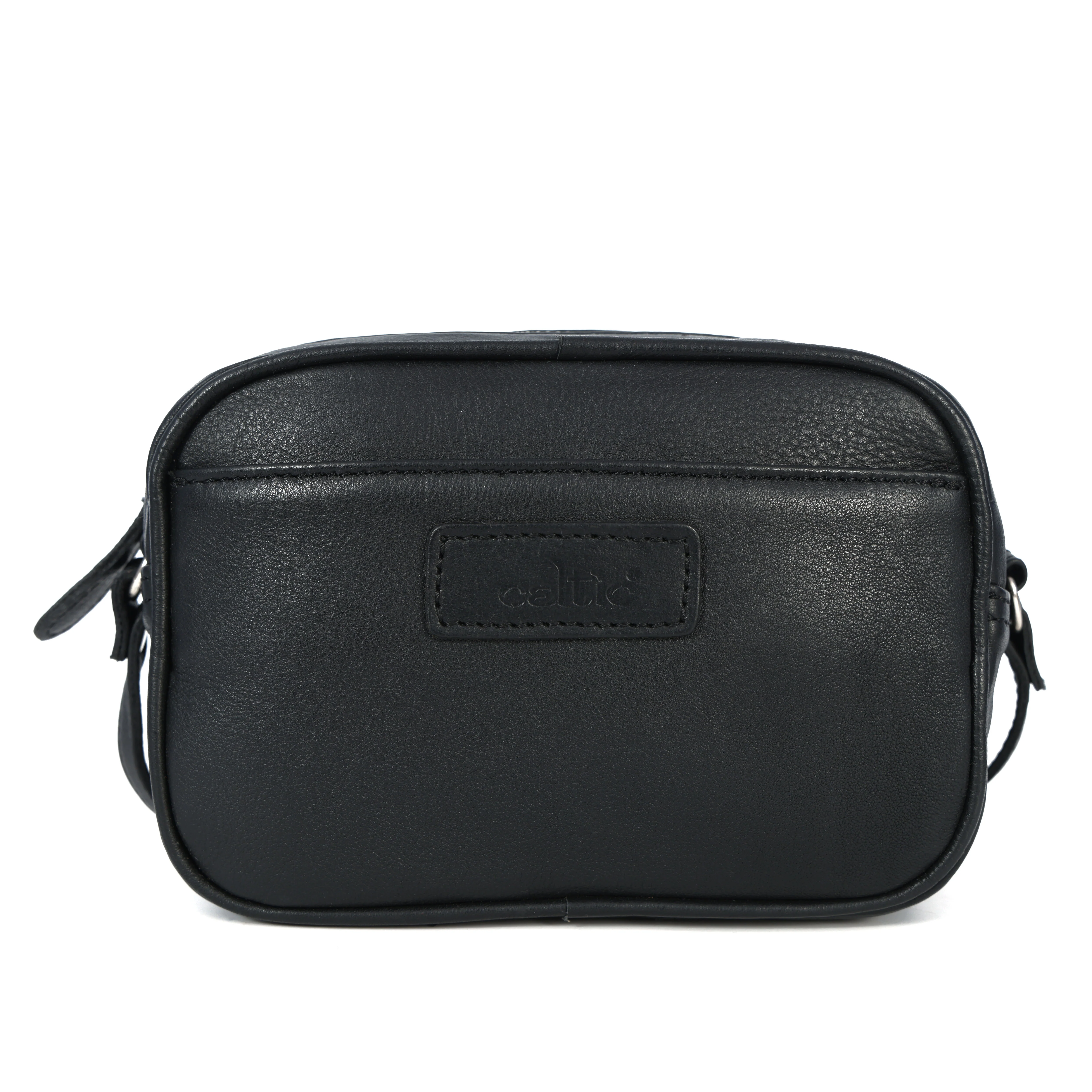 Premium Export Leather Compact Crossbody Bag | Multiple Zip Pockets & Adjustable Strap - Image 7