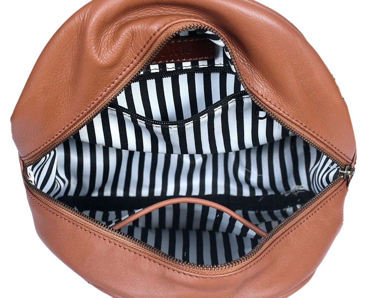 Premium Genuine Leather Backpack with Front Zip Pocket & Adjustable Shoulder Straps - Image 13