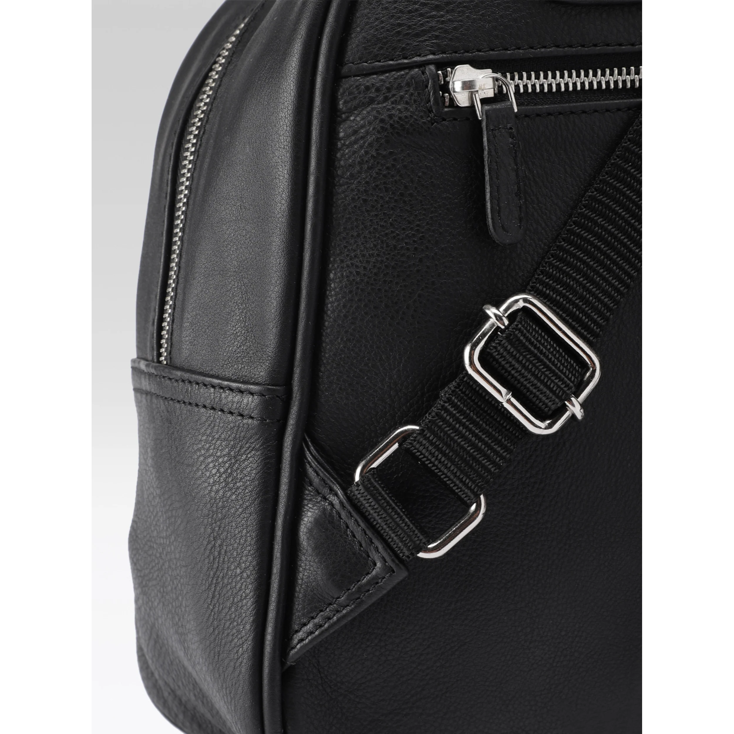 Premium Genuine Leather Backpack with Front Zip Pocket & Adjustable Shoulder Straps - Image 7