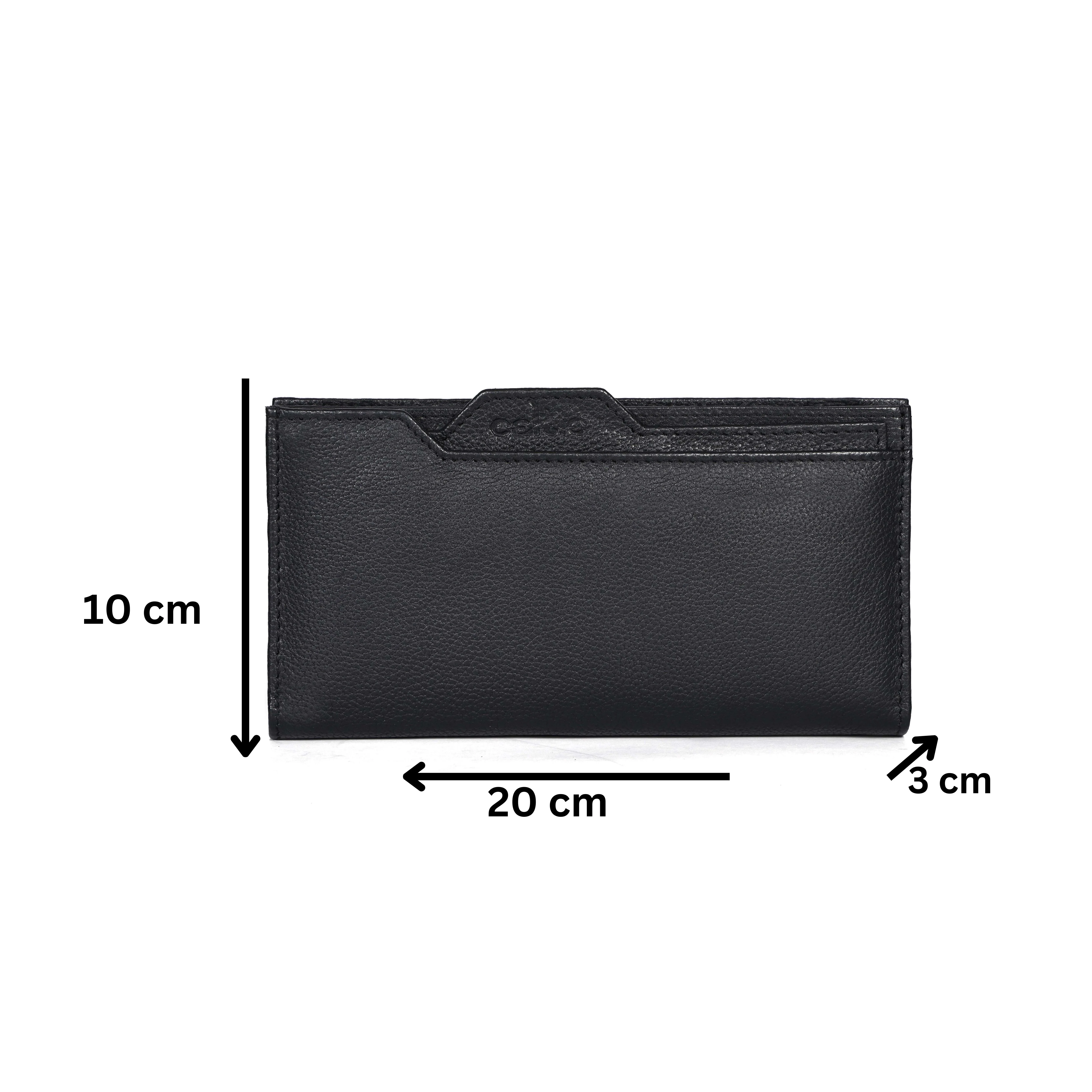 Premium Genuine Leather Long Wallet for Women with Multiple Card Slots & Zip Coin Pocket - Image 10