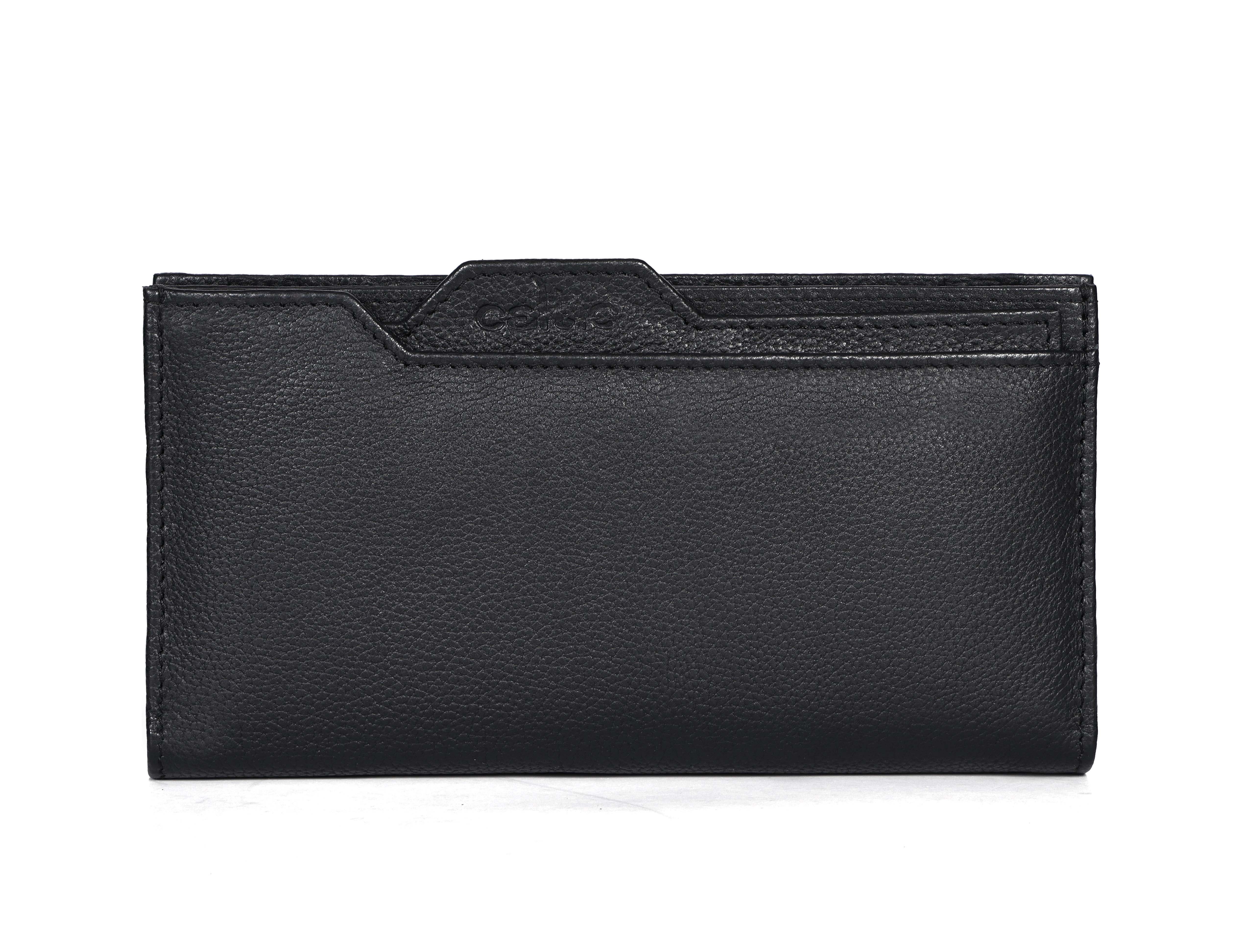 Premium Genuine Leather Long Wallet for Women with Multiple Card Slots & Zip Coin Pocket - Image 11