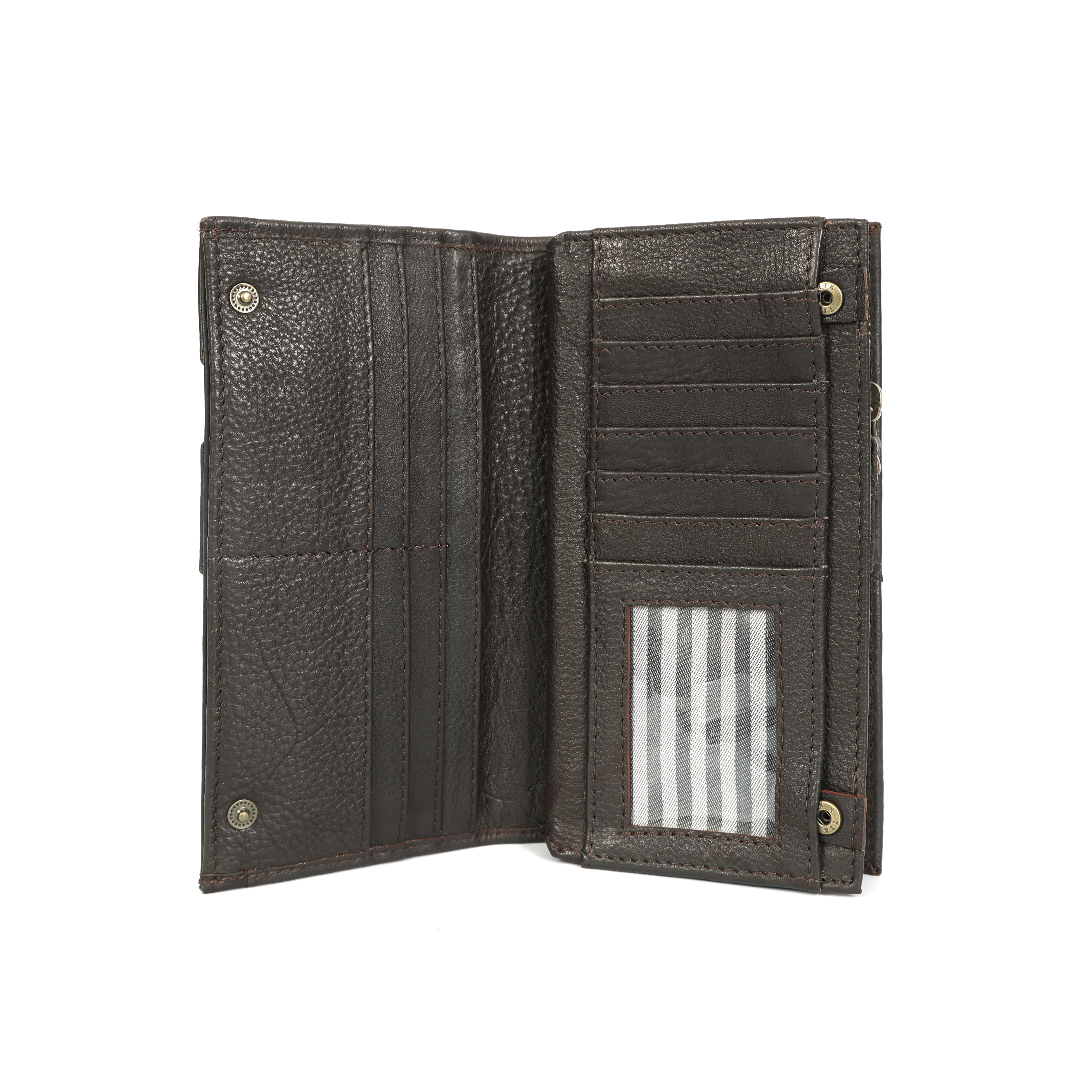 Premium Genuine Leather Long Wallet for Women with Multiple Card Slots & Zip Coin Pocket - Image 15