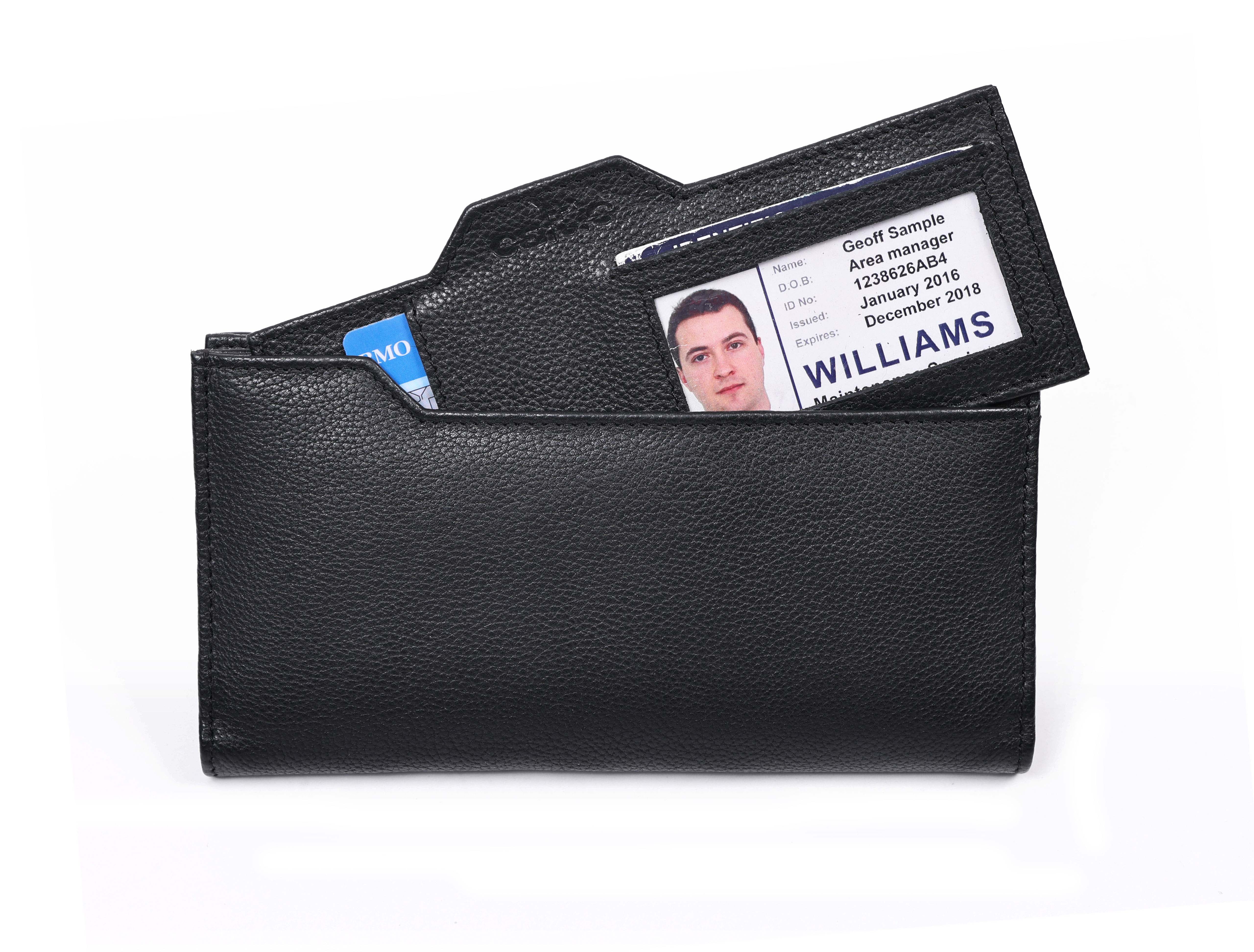 Premium Genuine Leather Long Wallet for Women with Multiple Card Slots & Zip Coin Pocket - Image 6