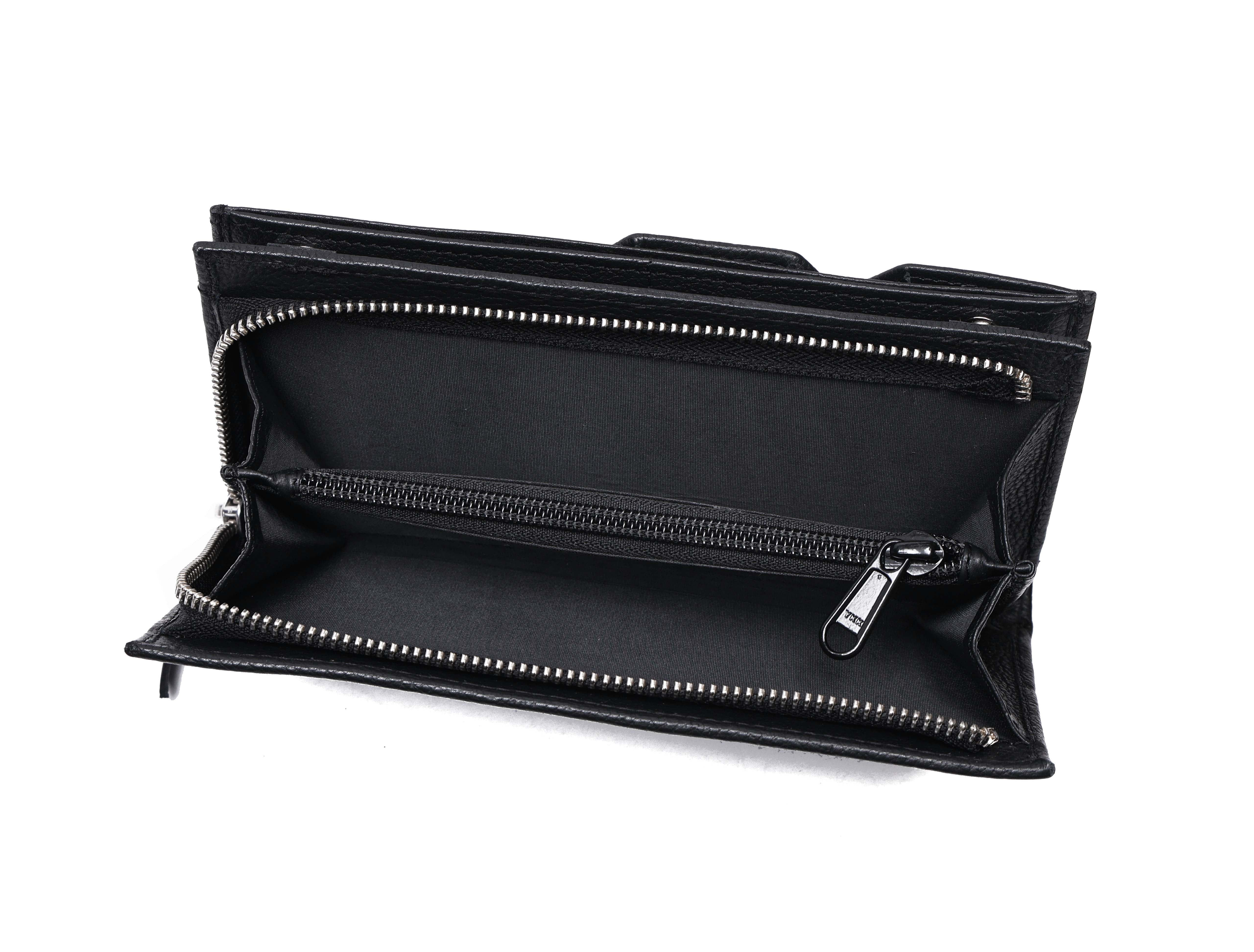 Premium Genuine Leather Long Wallet for Women with Multiple Card Slots & Zip Coin Pocket - Image 9
