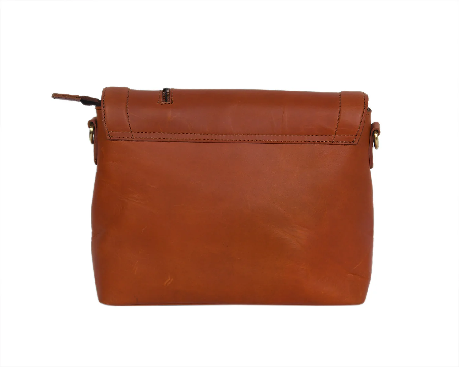 Premium Leather Crossbody Bag with Smooth Grain Texture & Organized Interior - Image 4