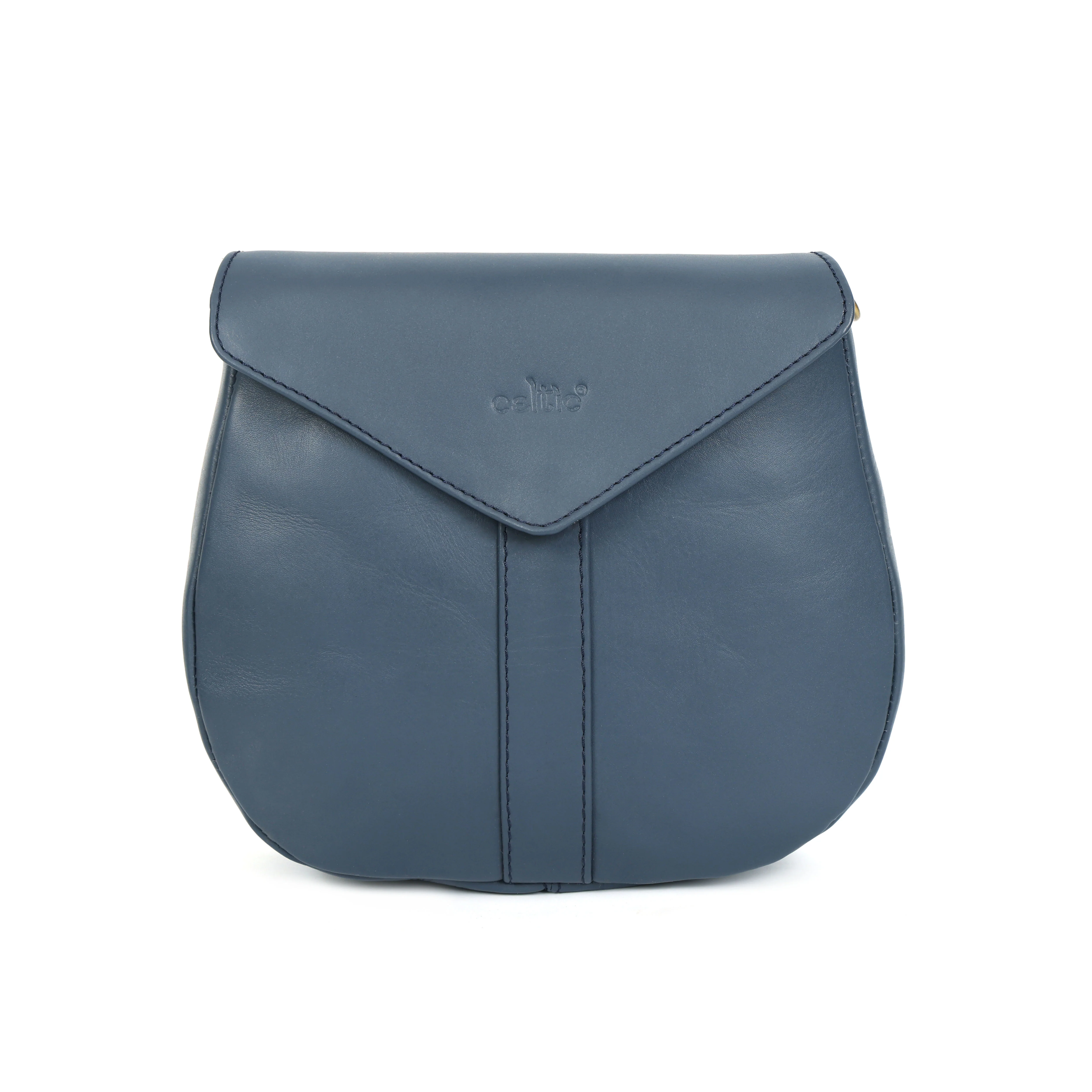 Premium Genuine Leather Flap Crossbody Bag with Adjustable Strap & Zip Pockets - Image 4