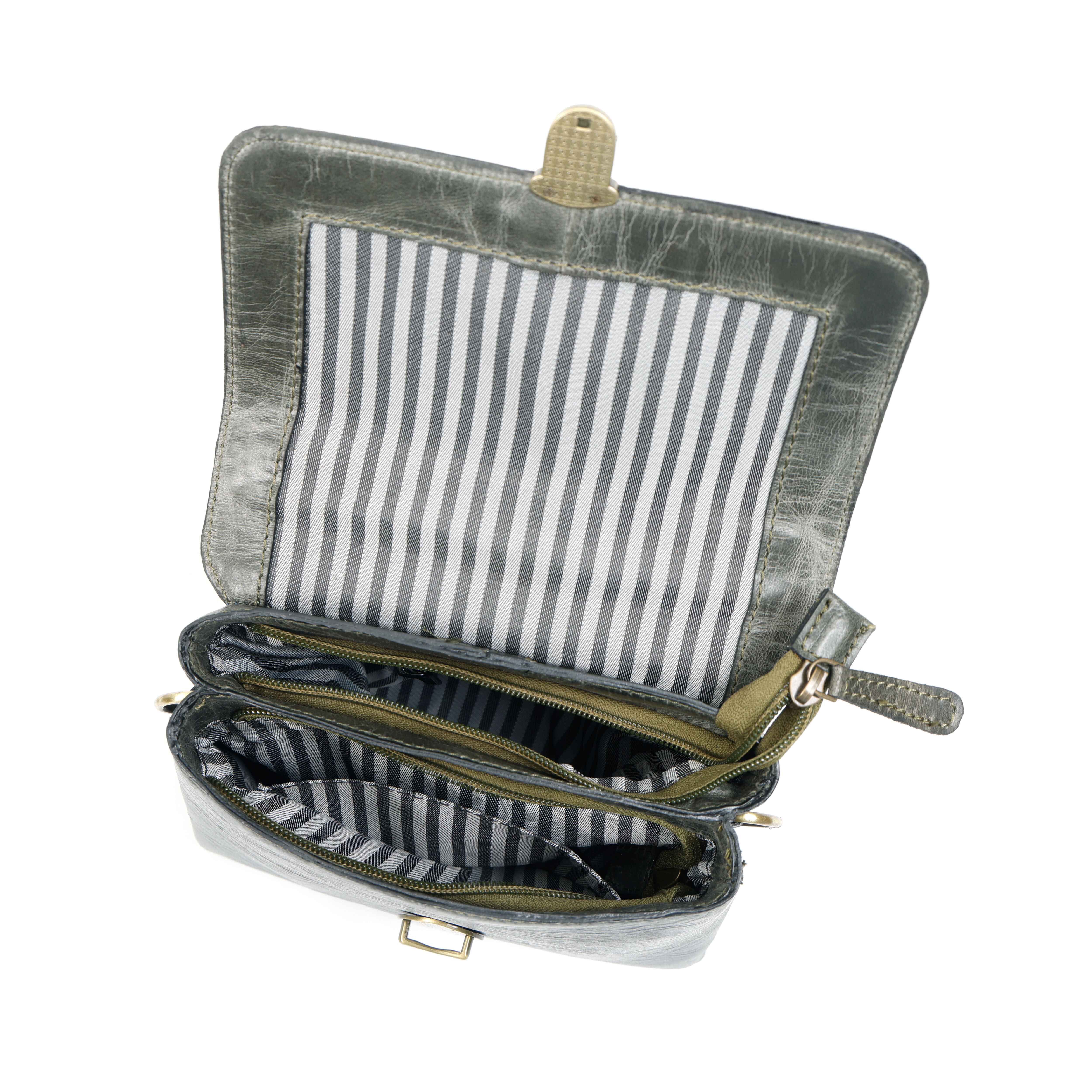 Premium Genuine Leather Handbag with Adjustable Strap & Stud Detailing - Image 4