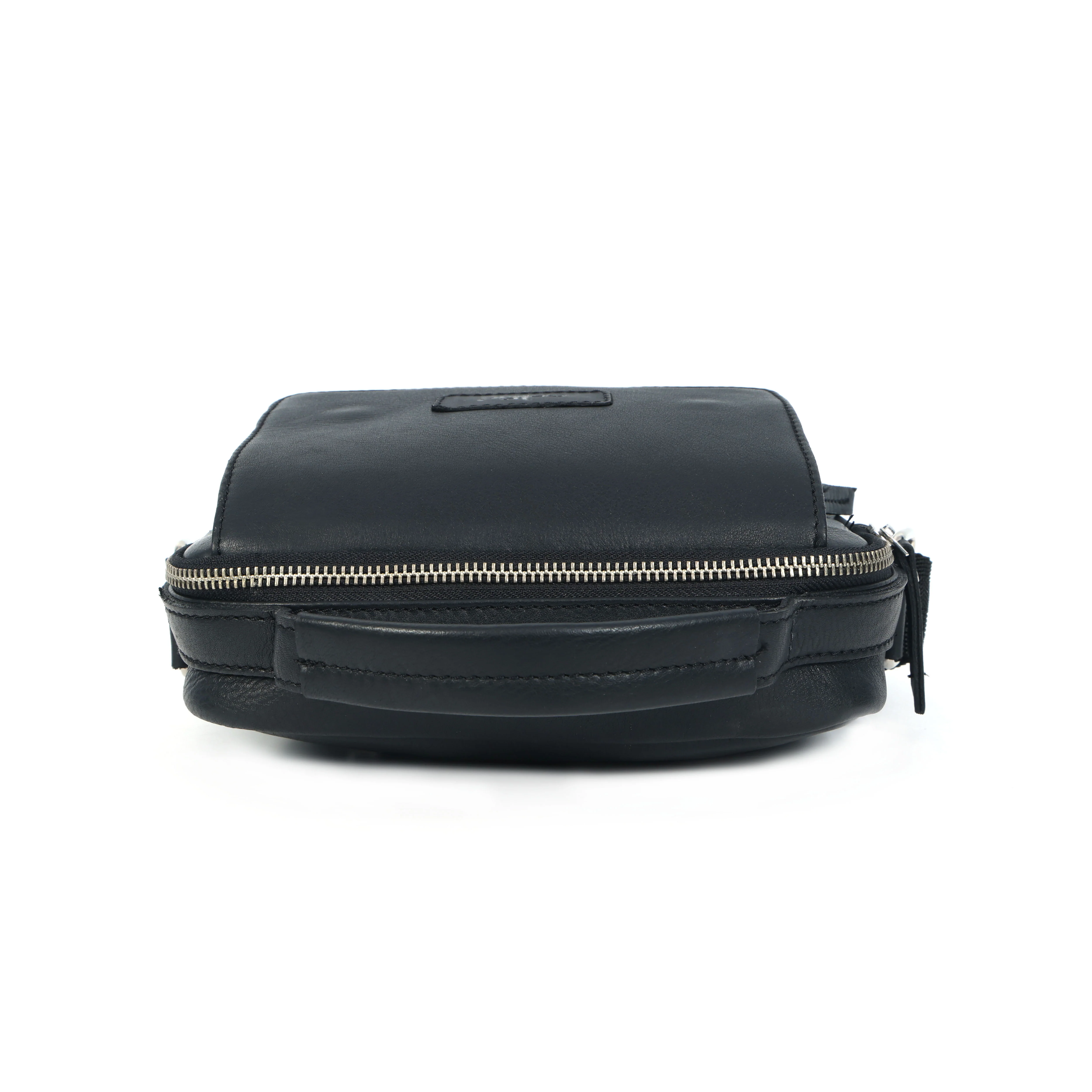 Unisex Leather Crossbody Sling Bag with Front Flap Pocket & Adjustable Strap - Image 18